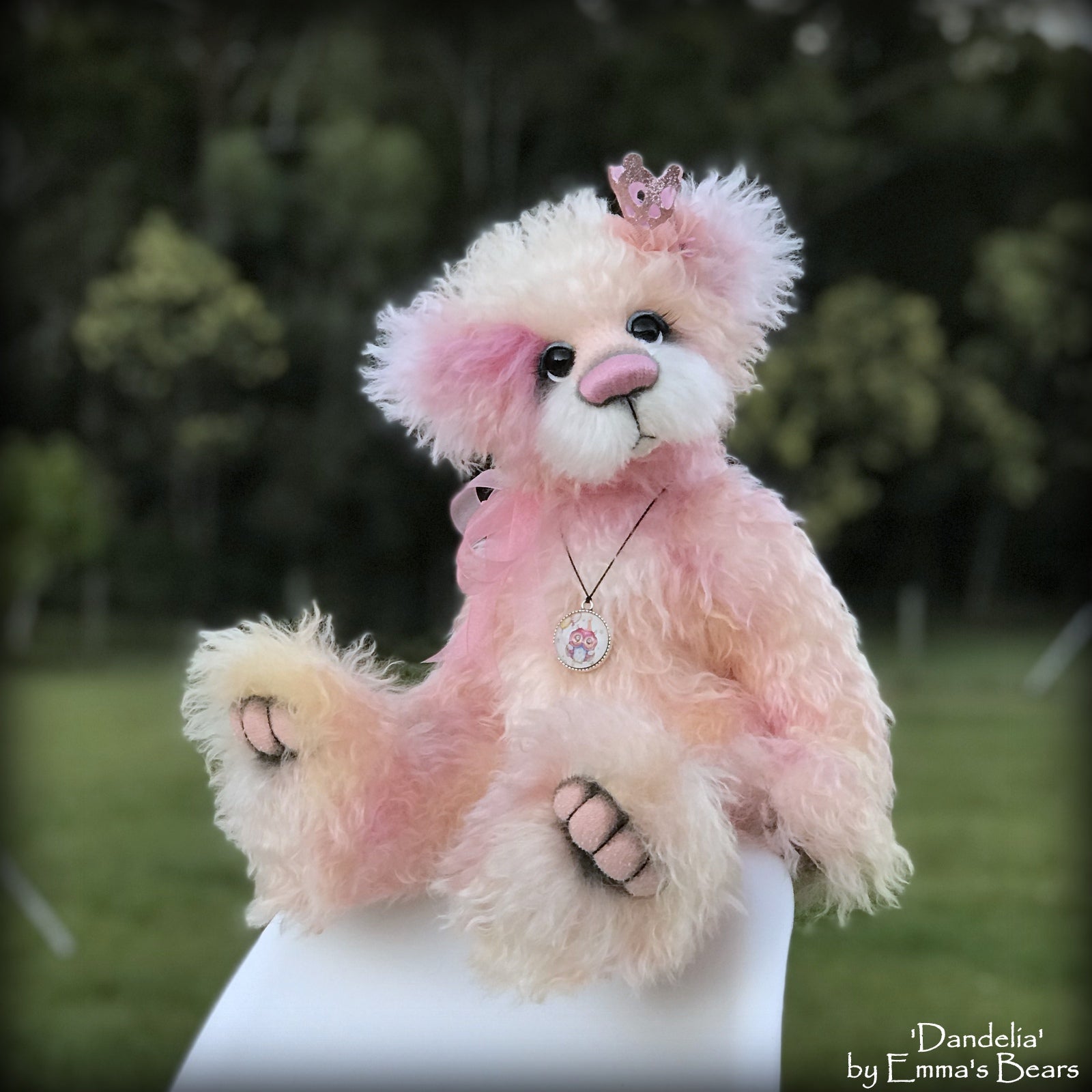 Dandelia - 16" hand-dyed mohair Artist Bear by Emma's Bears - OOAK