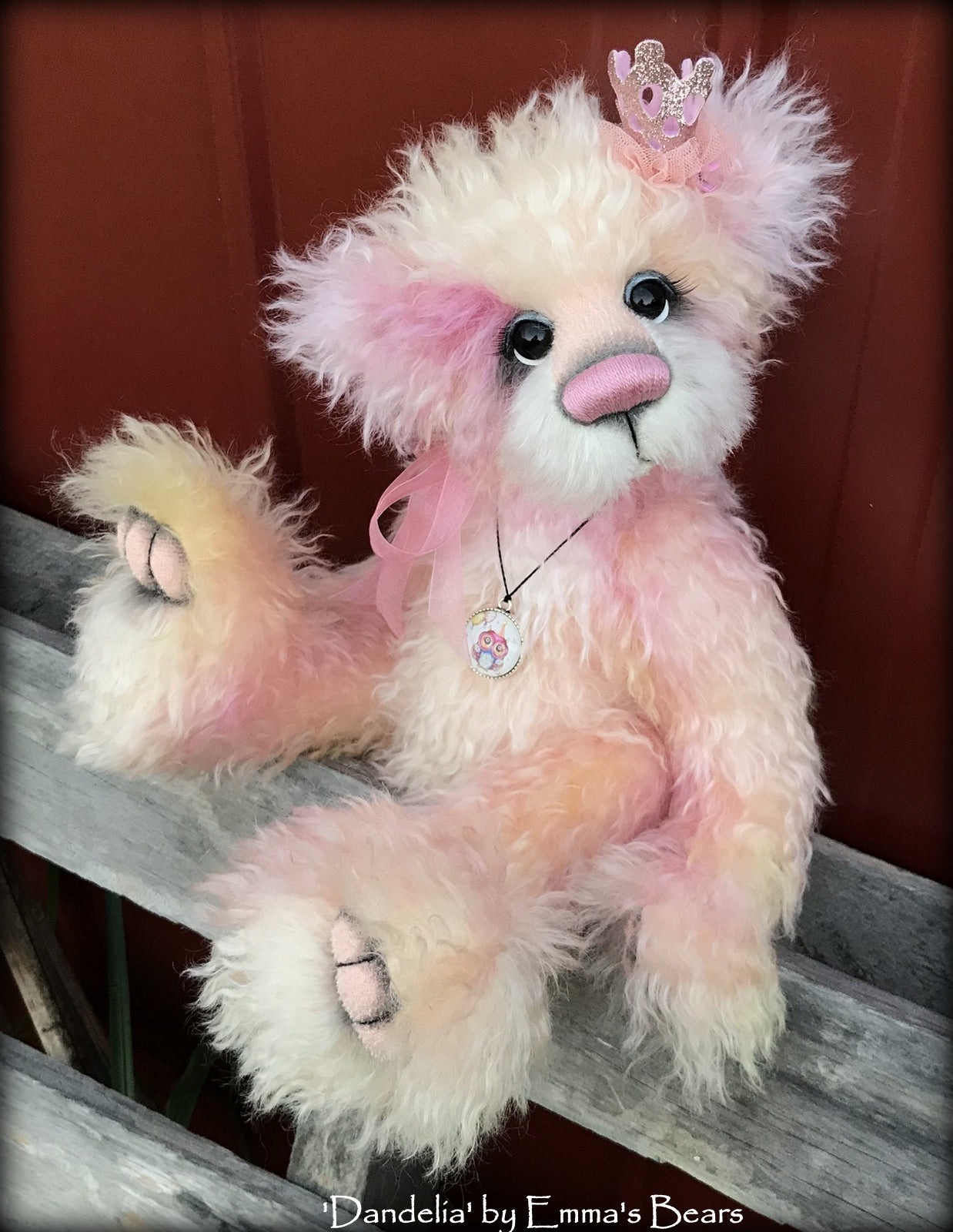 Dandelia - 16" hand-dyed mohair Artist Bear by Emma's Bears - OOAK