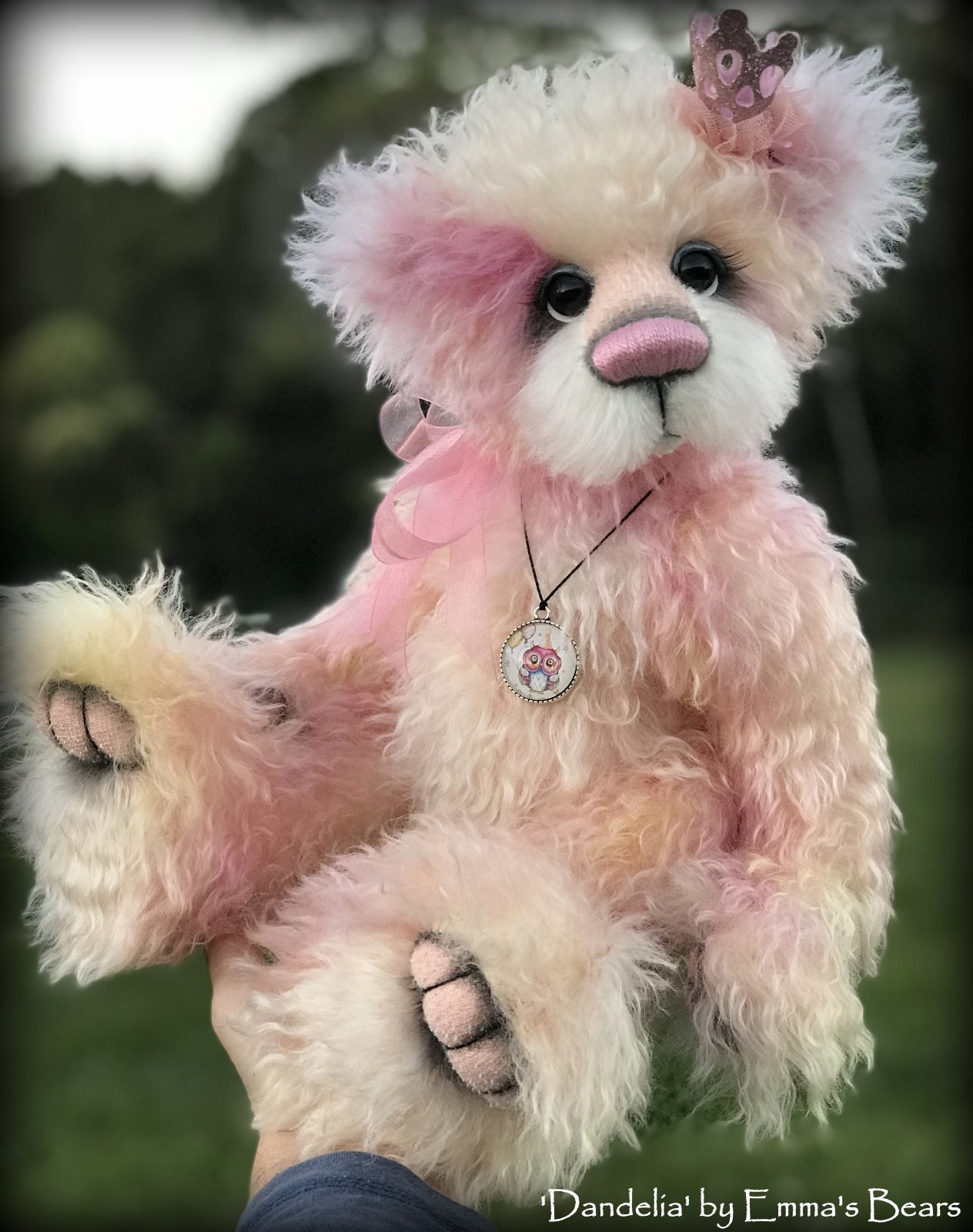 Dandelia - 16" hand-dyed mohair Artist Bear by Emma's Bears - OOAK