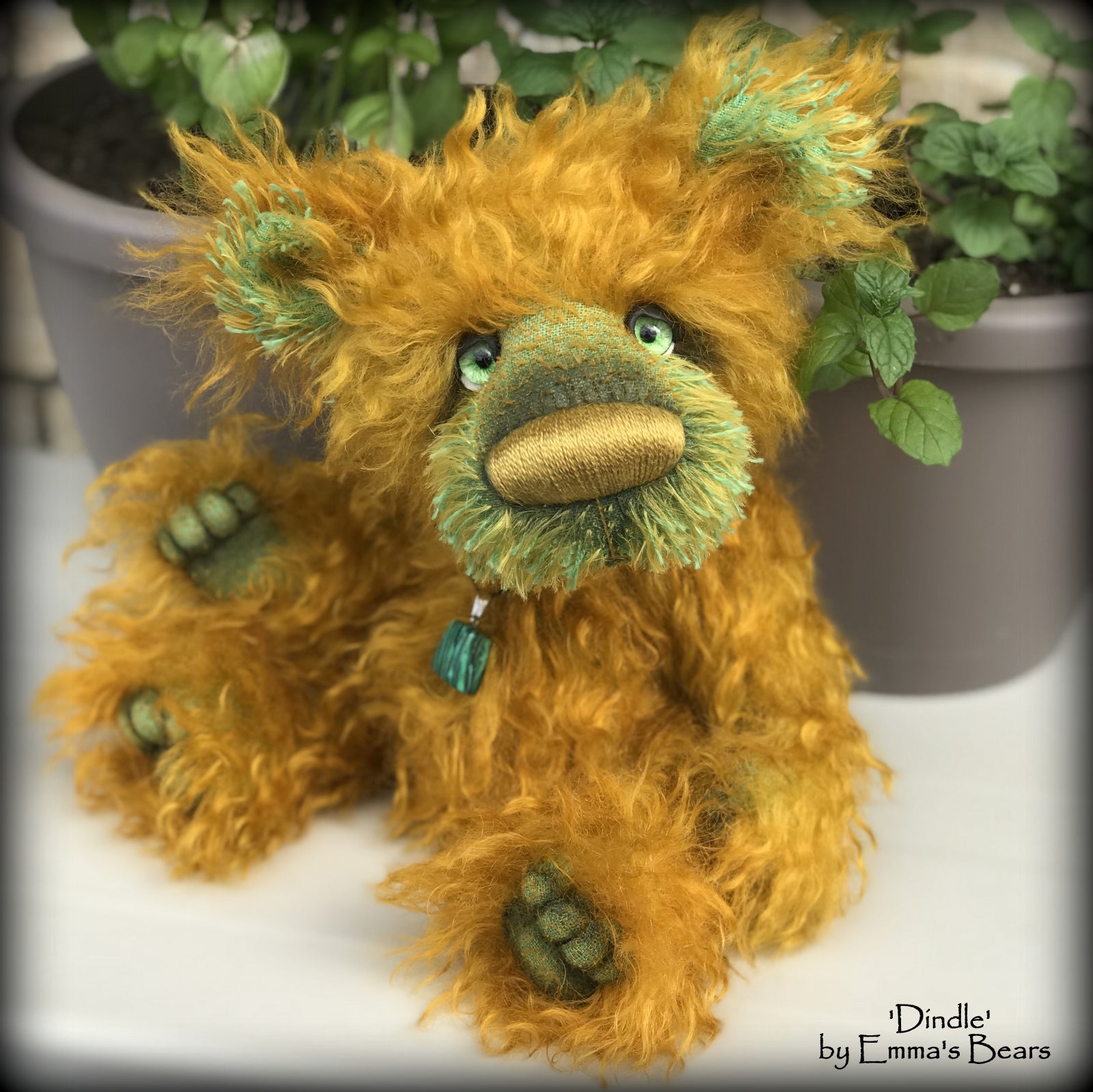 Dindle - 11" Hand Dyed Mohair Artist Bear by Emma's Bears - OOAK