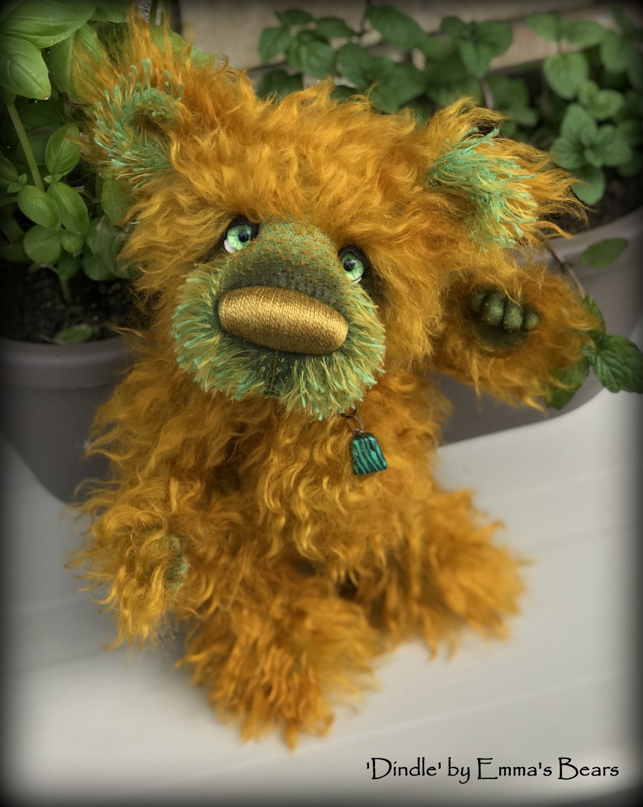 Dindle - 11" Hand Dyed Mohair Artist Bear by Emma's Bears - OOAK