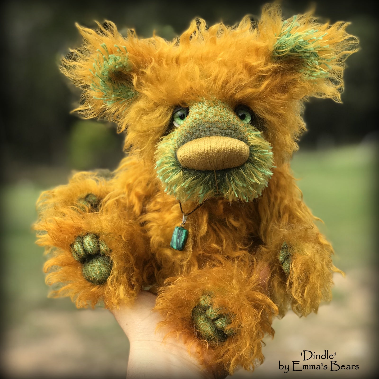 Dindle - 11" Hand Dyed Mohair Artist Bear by Emma's Bears - OOAK