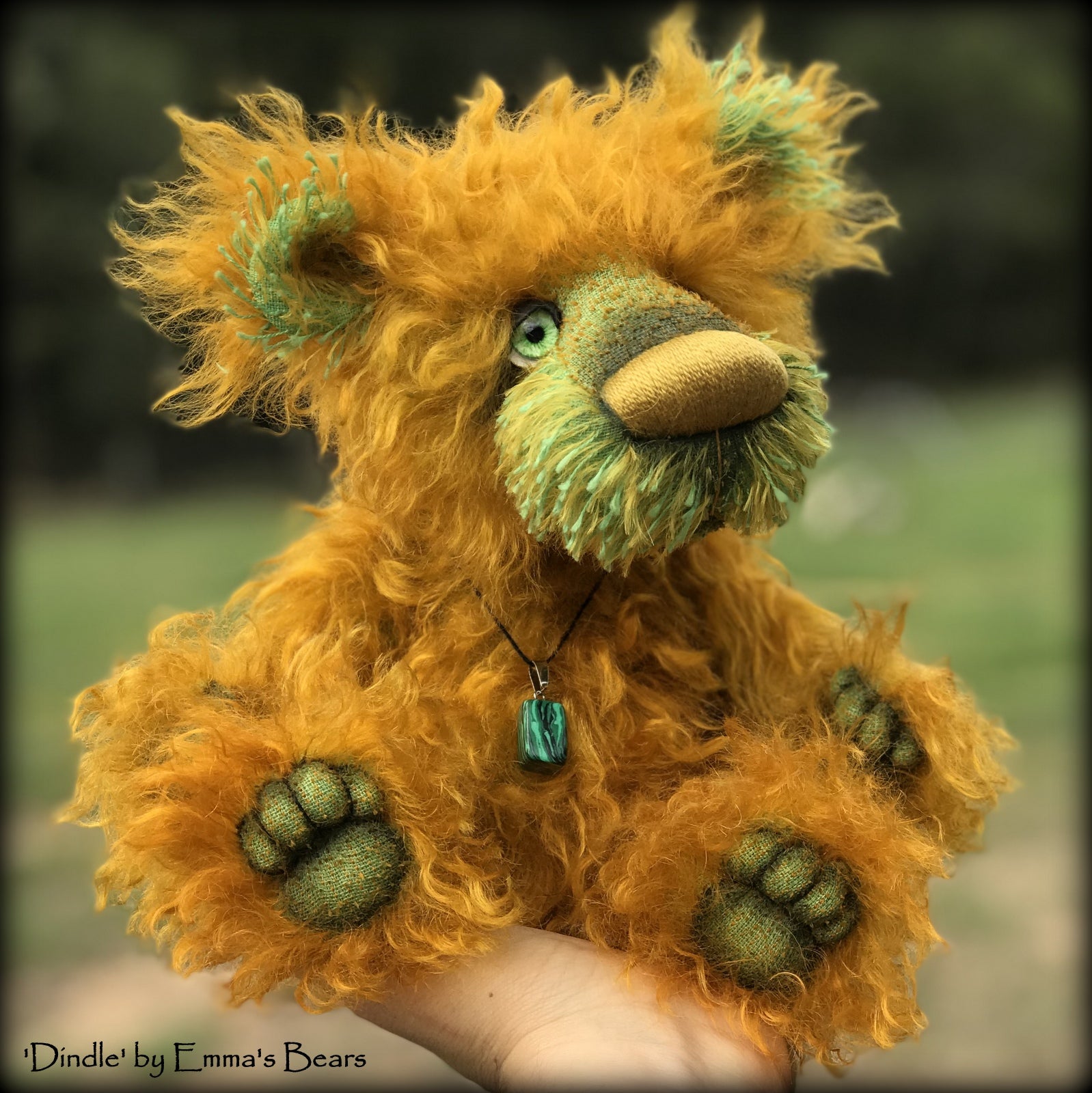 Dindle - 11" Hand Dyed Mohair Artist Bear by Emma's Bears - OOAK