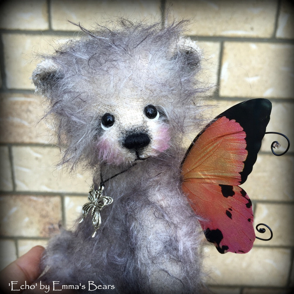 Echo - 8in mohair fairy Artist Bear by Emmas Bears