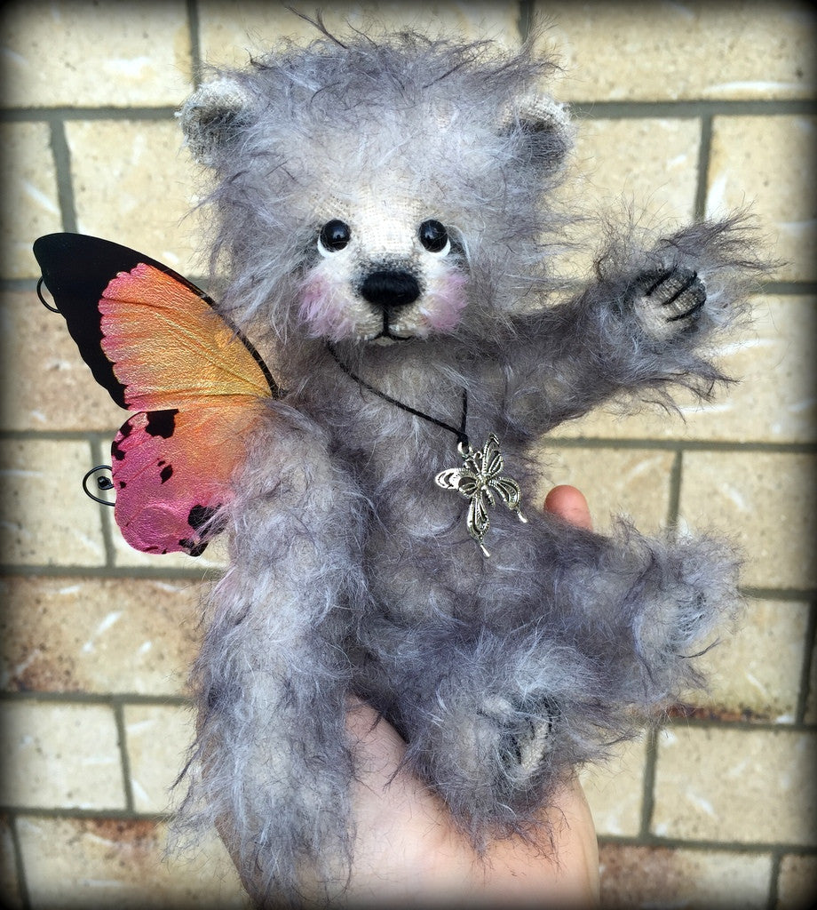 Echo - 8in mohair fairy Artist Bear by Emmas Bears