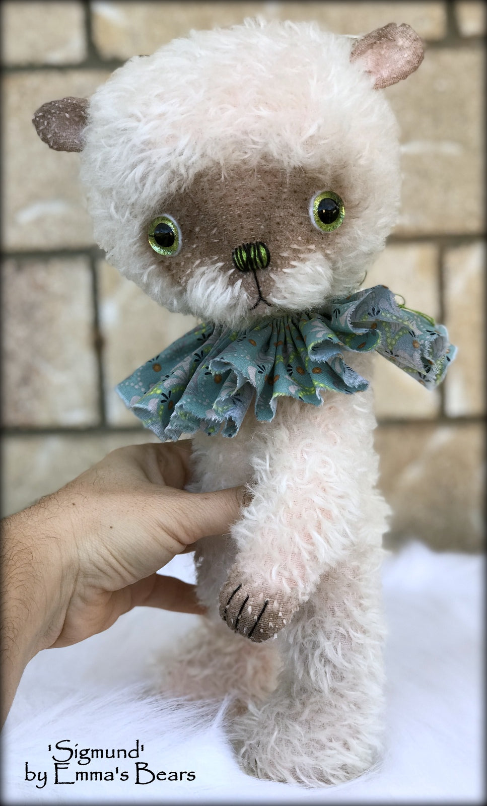 Sigmund - 13" hand-dyed double thick mohair Artist Bear by Emma's Bears - Limited Edition