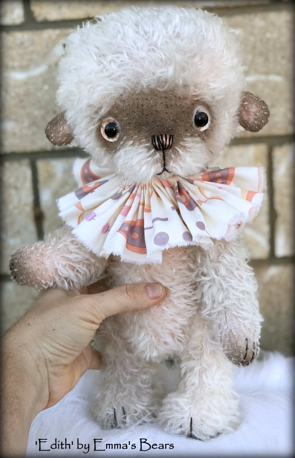 Edith - 13" hand-dyed double thick mohair Artist Bear by Emma's Bears - Limited Edition