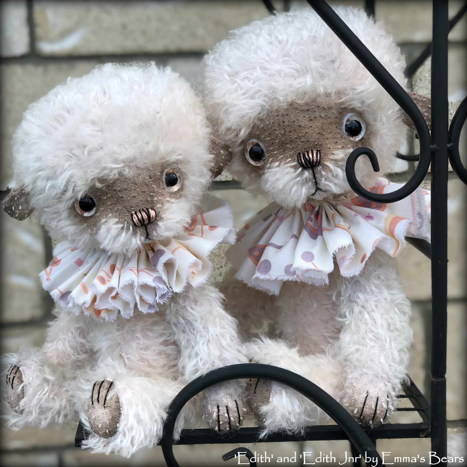 Edith Jnr - 11" hand-dyed double thick mohair Artist Bear by Emma's Bears - Limited Edition