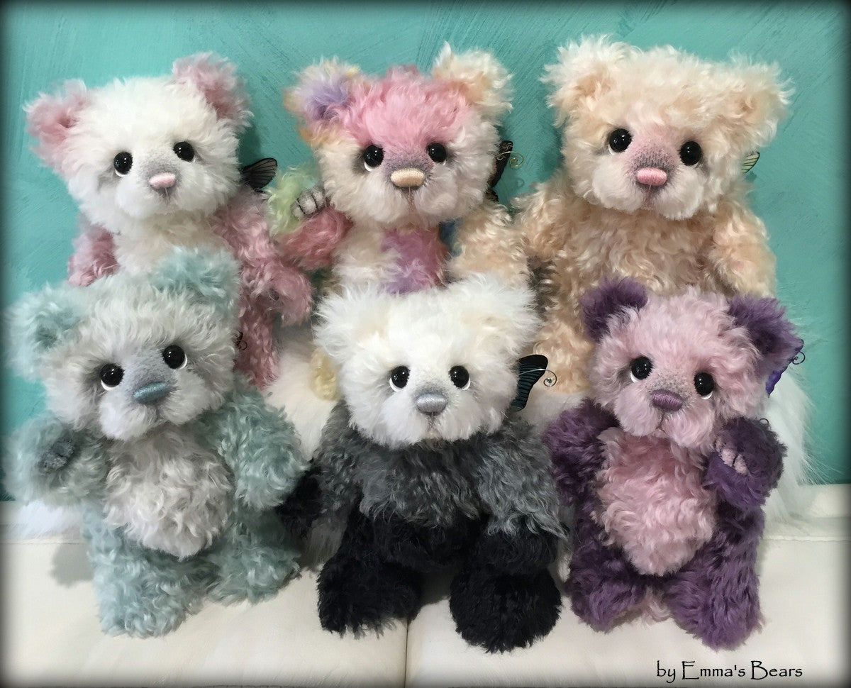 Lilium - 9IN hand dyed kid mohair bear by Emmas Bears - OOAK