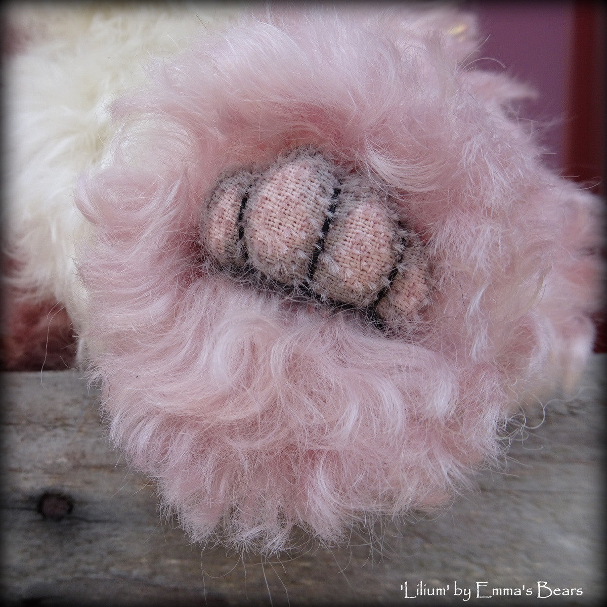 Lilium - 9IN hand dyed kid mohair bear by Emmas Bears - OOAK