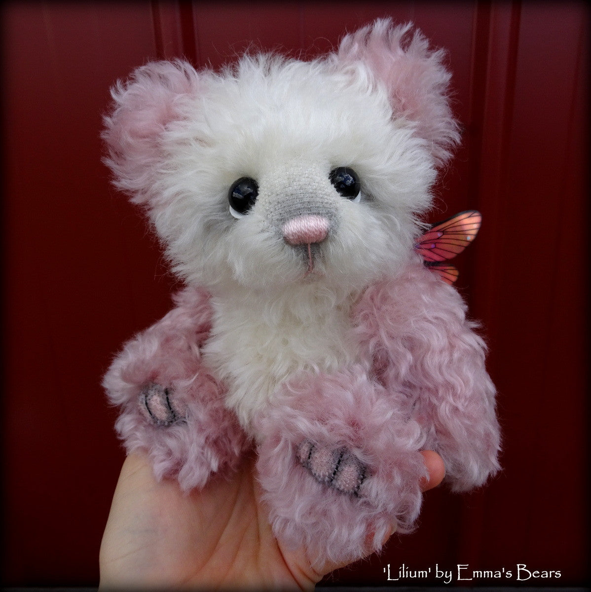 Lilium - 9IN hand dyed kid mohair bear by Emmas Bears - OOAK