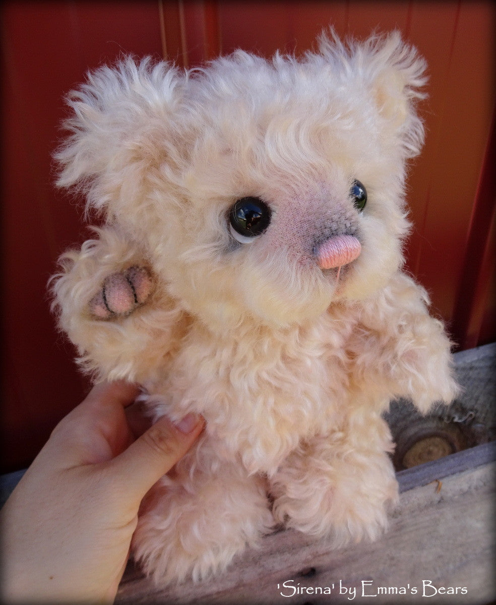 Sirena - 9IN hand dyed mohair bear by Emmas Bears - OOAK