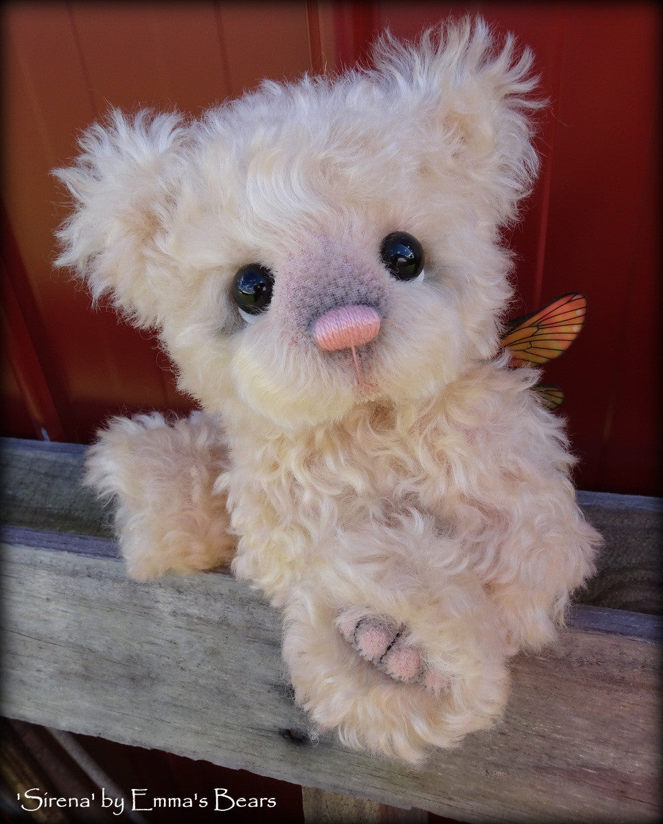 Sirena - 9IN hand dyed mohair bear by Emmas Bears - OOAK