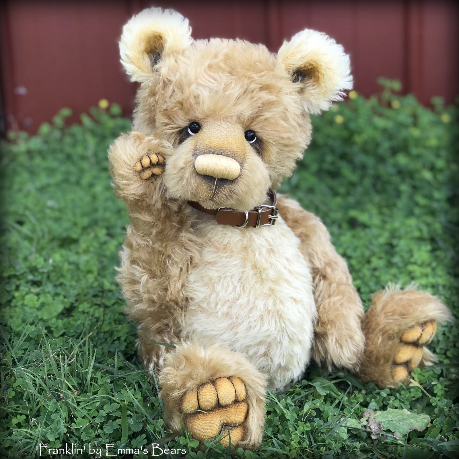 Franklin - 17" gold mohair Artist Bear by Emma's Bears - OOAK