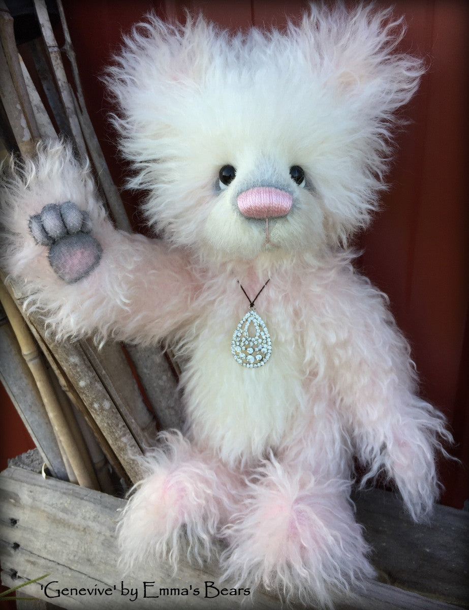 Genevive - 13" mohair panda bear artist creation by Emmas Bears - OOAK