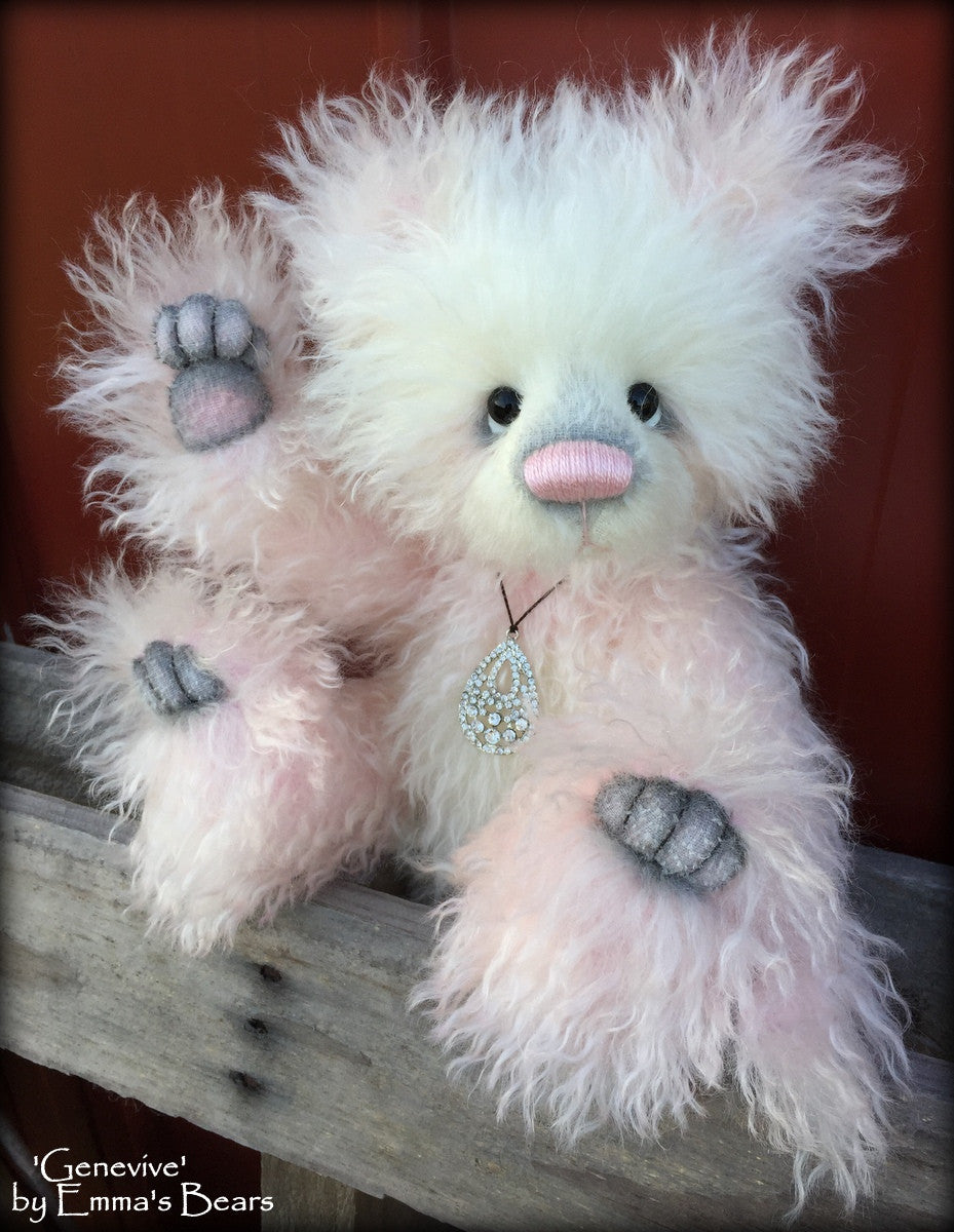 Genevive - 13" mohair panda bear artist creation by Emmas Bears - OOAK