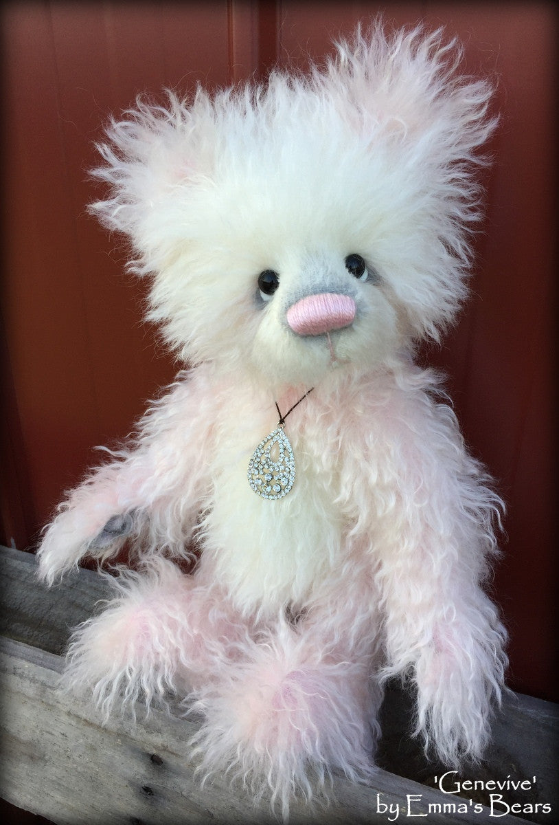 Genevive - 13" mohair panda bear artist creation by Emmas Bears - OOAK