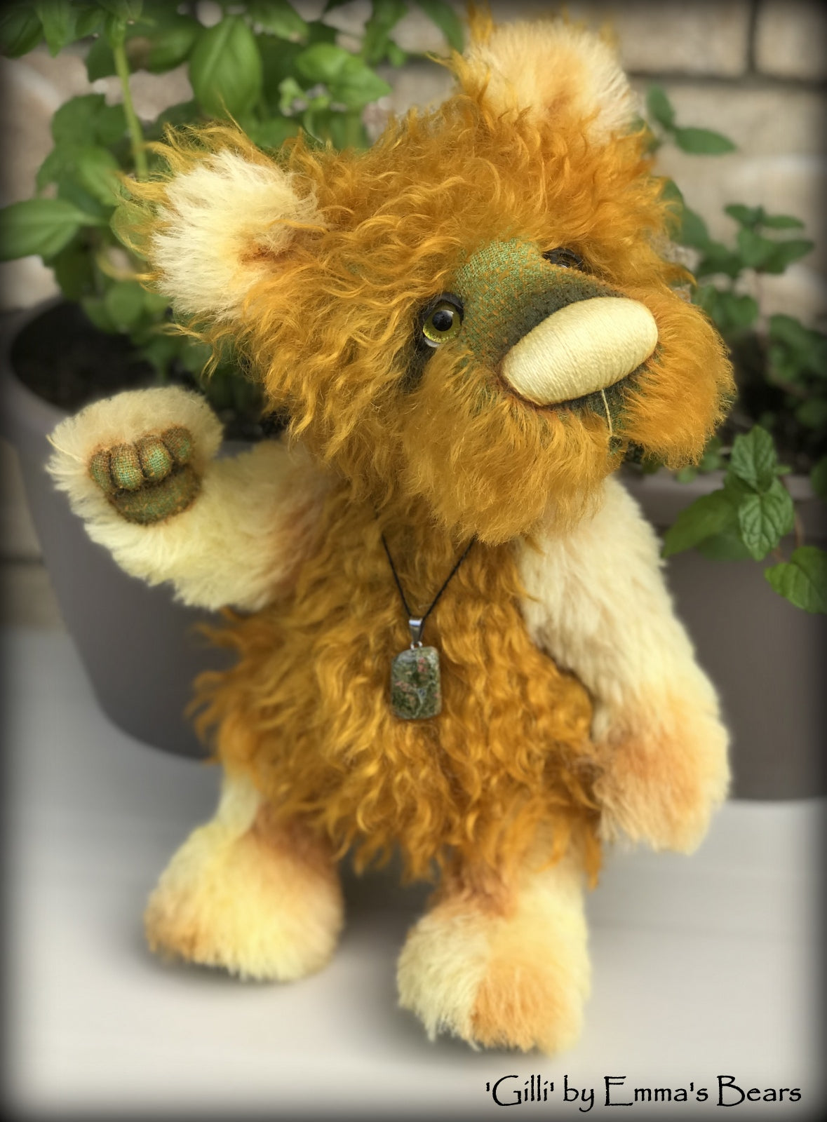 Gilli - 11" Hand Dyed Mohair and Alpaca Artist Bear by Emma's Bears - OOAK