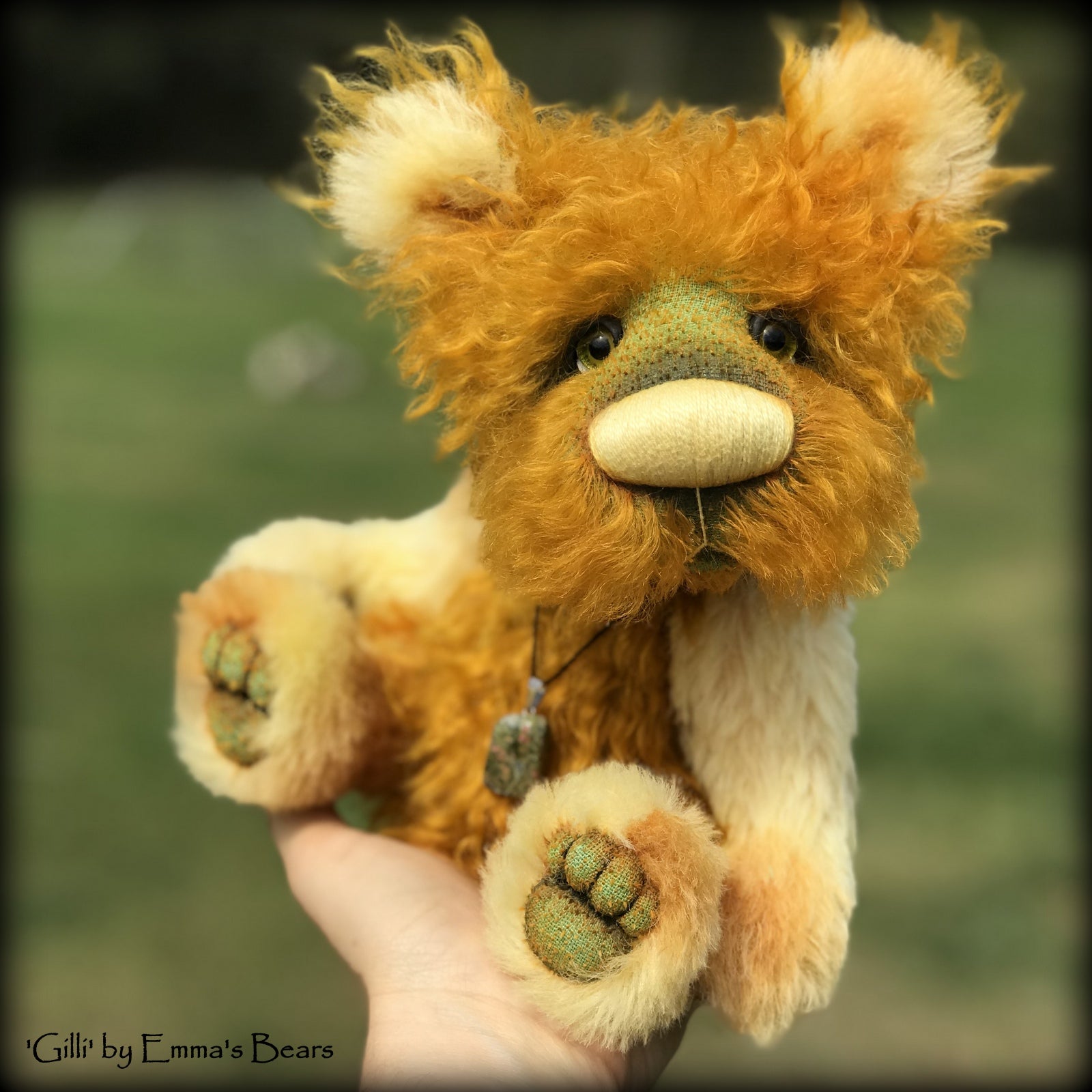 Gilli - 11" Hand Dyed Mohair and Alpaca Artist Bear by Emma's Bears - OOAK