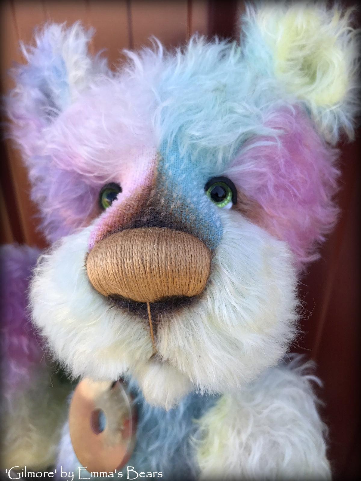 Gilmore - 18" Hand-Dyed rainbow Artist Bear by Emma's Bears - OOAK