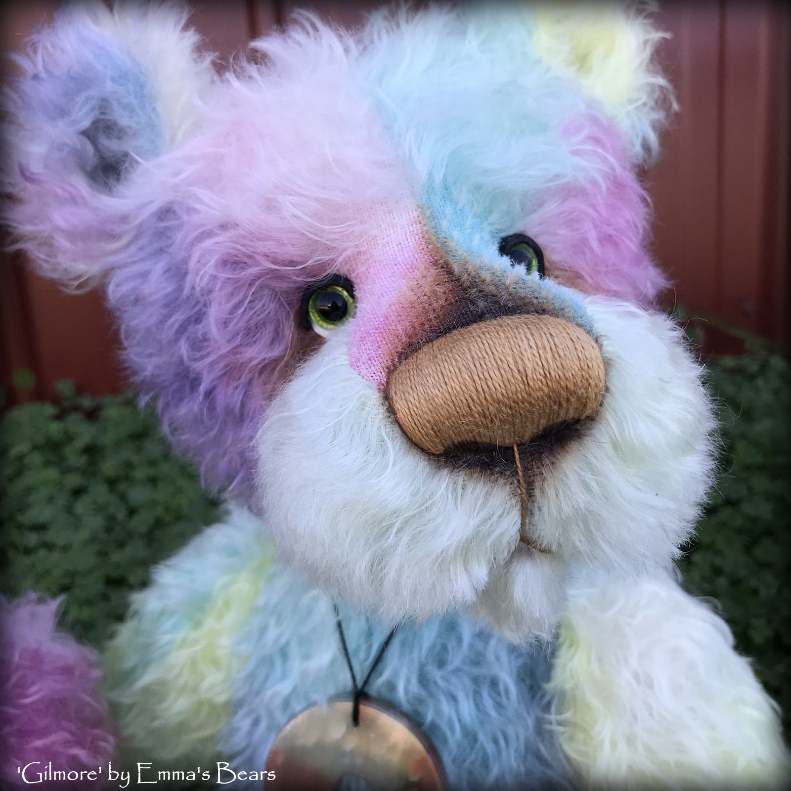 Gilmore - 18" Hand-Dyed rainbow Artist Bear by Emma's Bears - OOAK