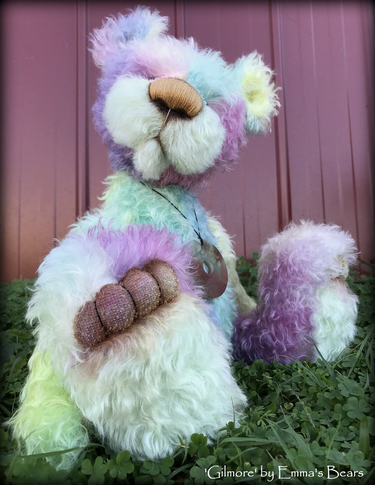 Gilmore - 18" Hand-Dyed rainbow Artist Bear by Emma's Bears - OOAK