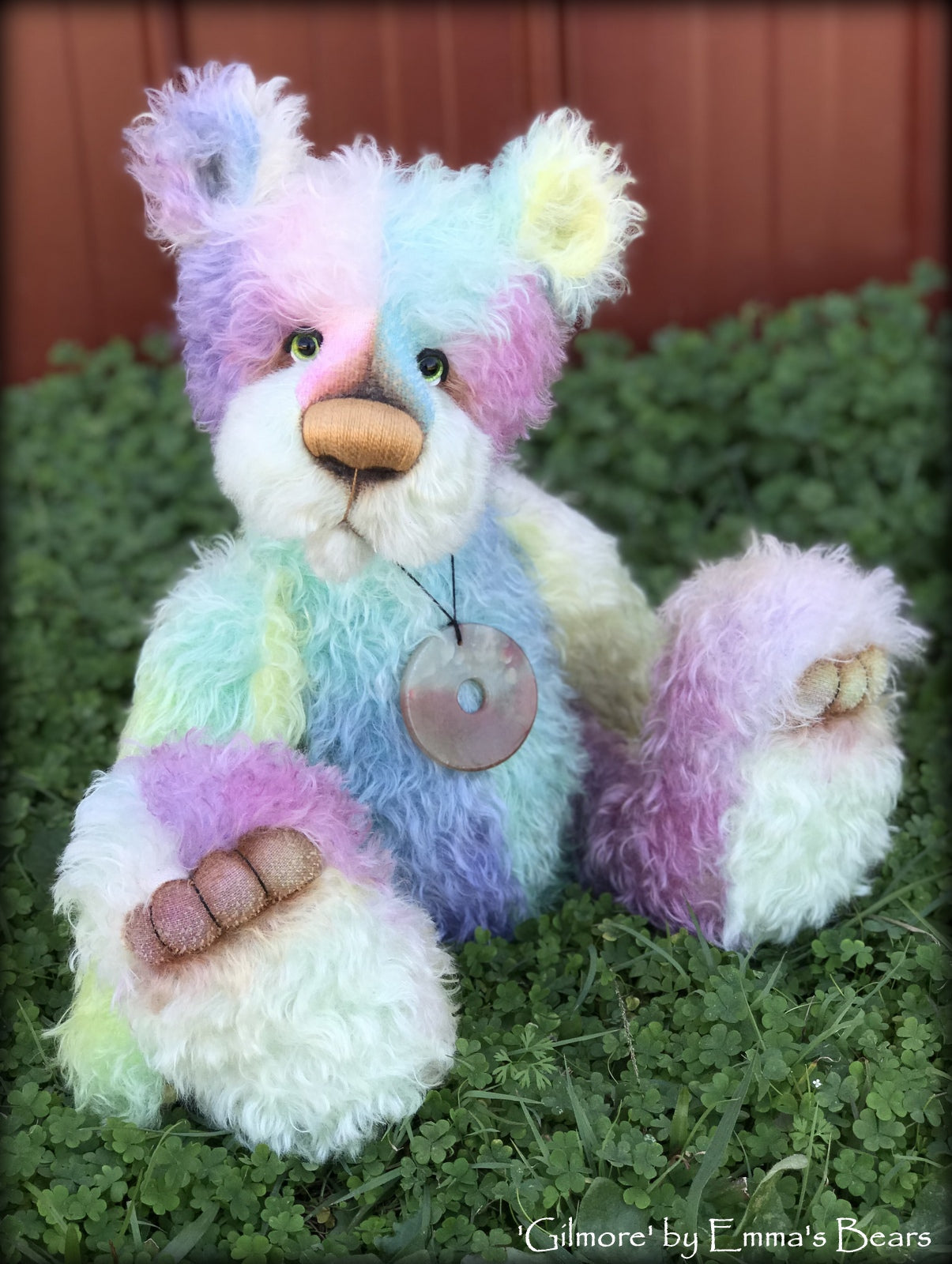 Gilmore - 18" Hand-Dyed rainbow Artist Bear by Emma's Bears - OOAK