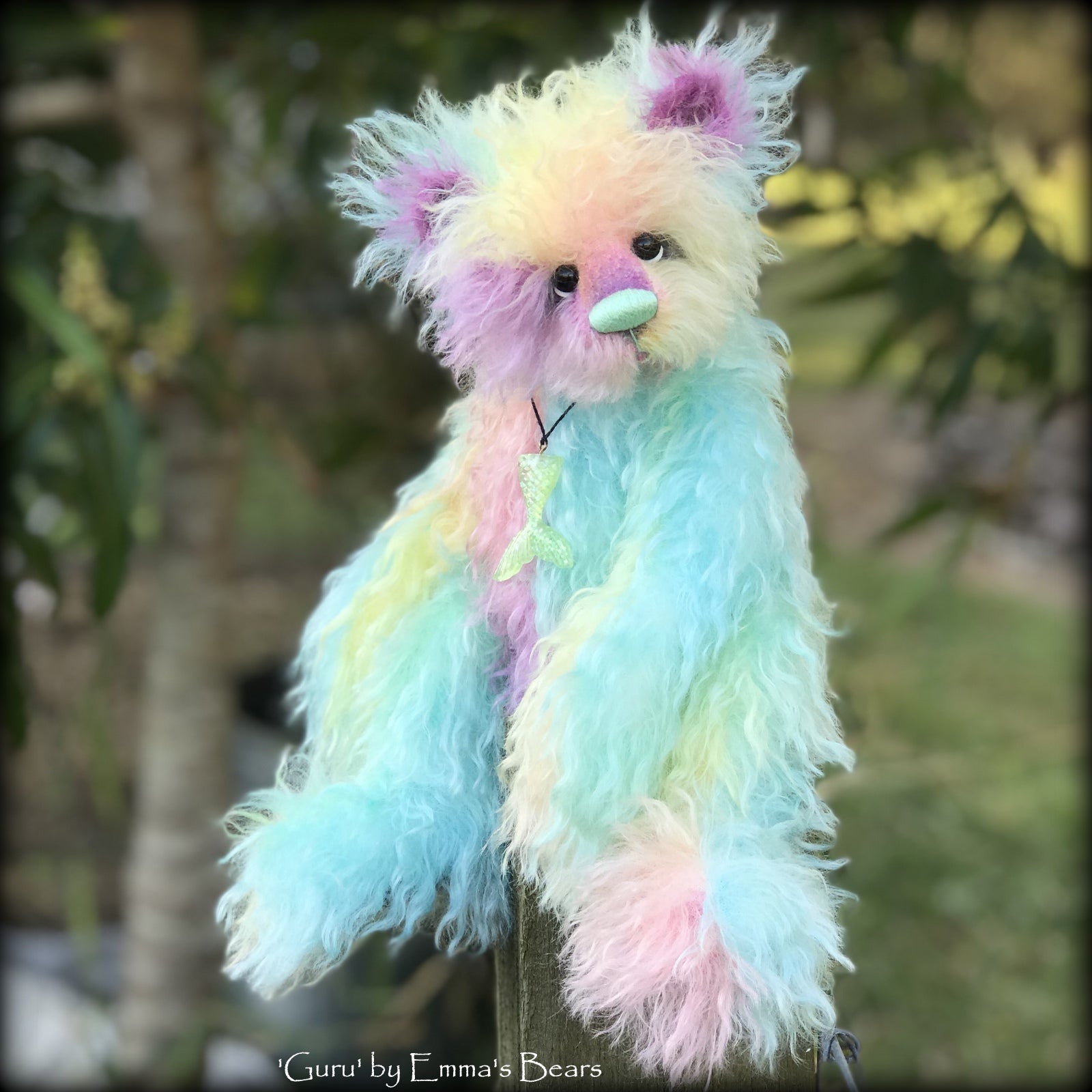 Guru - 12" Hand Dyed Mohair Artist Bear by Emma's Bears - OOAK