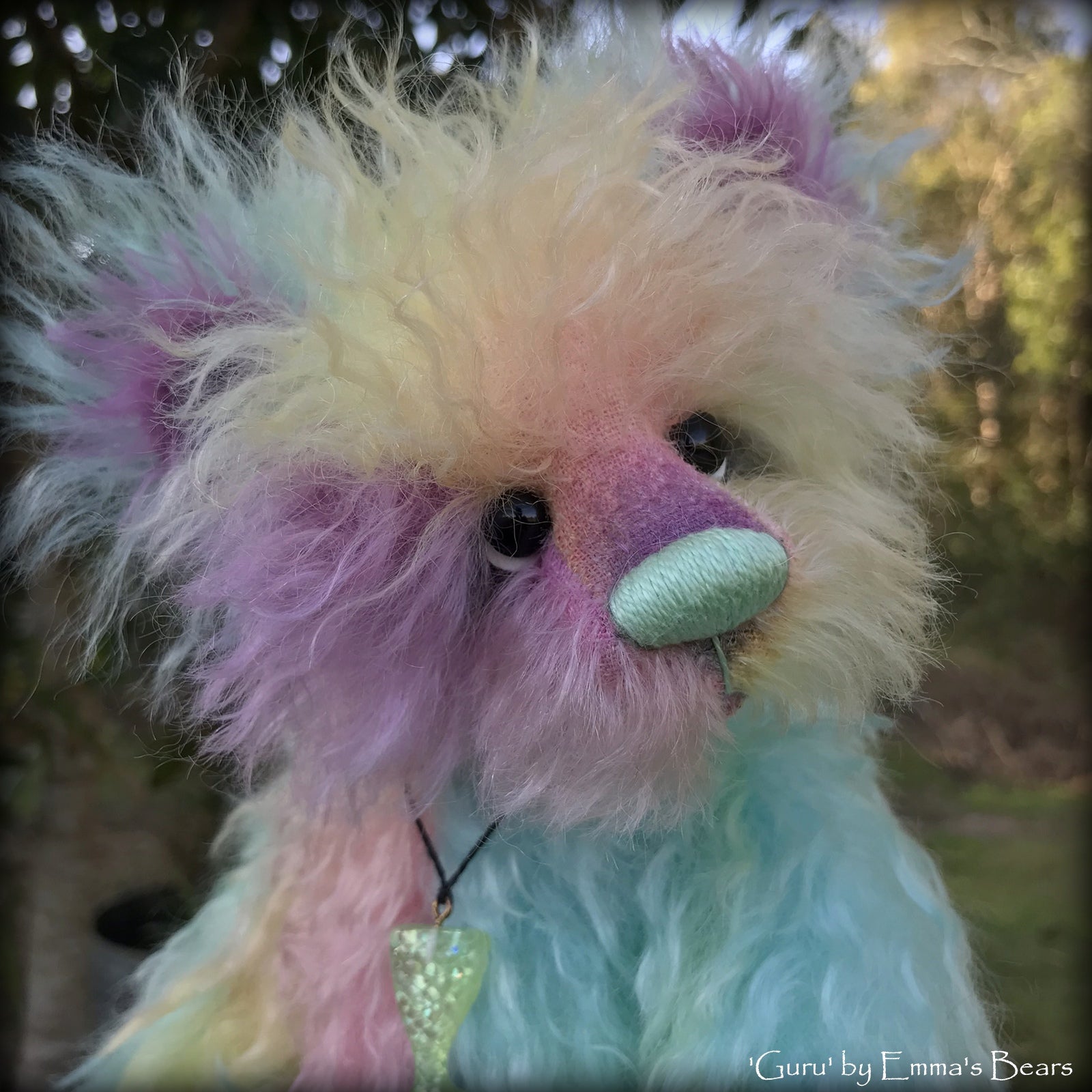 Guru - 12" Hand Dyed Mohair Artist Bear by Emma's Bears - OOAK