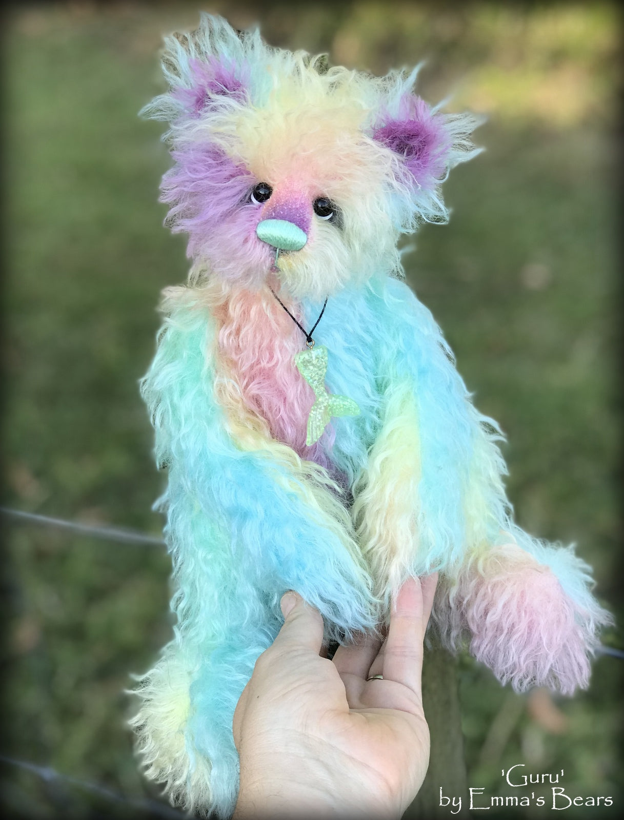 Guru - 12" Hand Dyed Mohair Artist Bear by Emma's Bears - OOAK