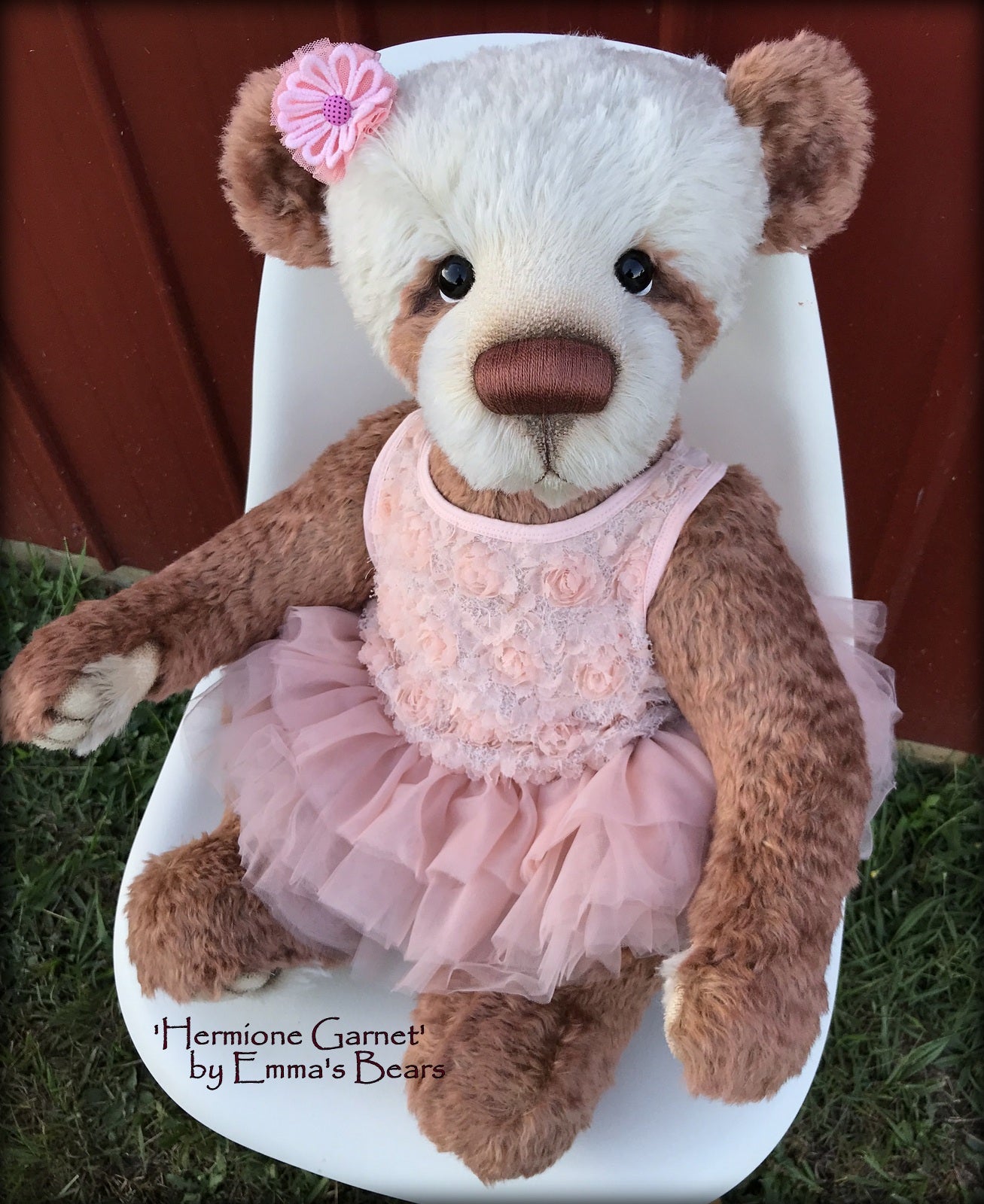 Hermione Garnet - 28" Mohair Artist Bear by Emmas Bears - OOAK