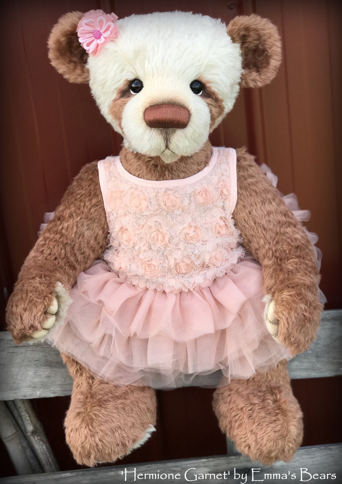 Hermione Garnet - 28" Mohair Artist Bear by Emmas Bears - OOAK