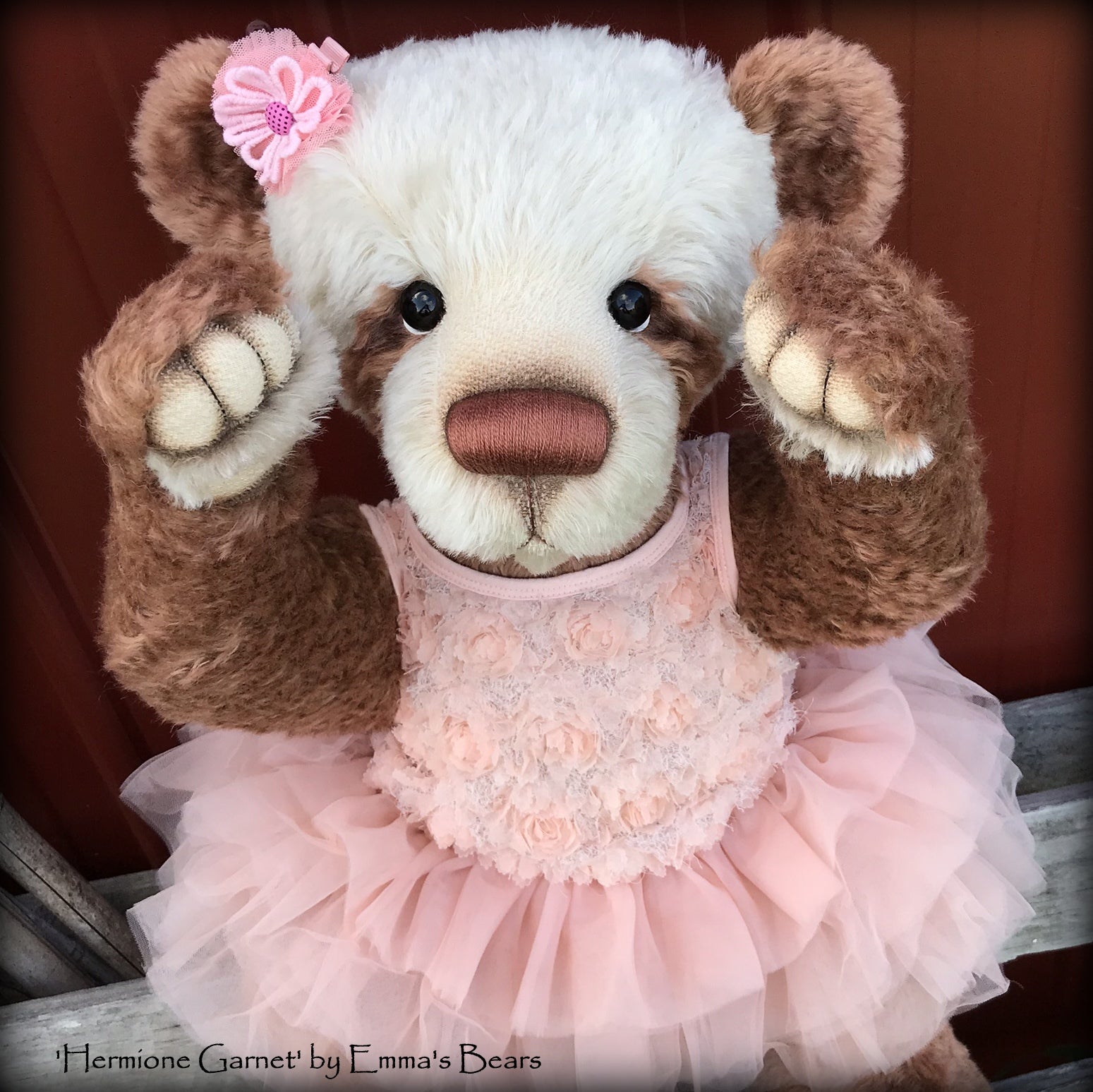 Hermione Garnet - 28" Mohair Artist Bear by Emmas Bears - OOAK