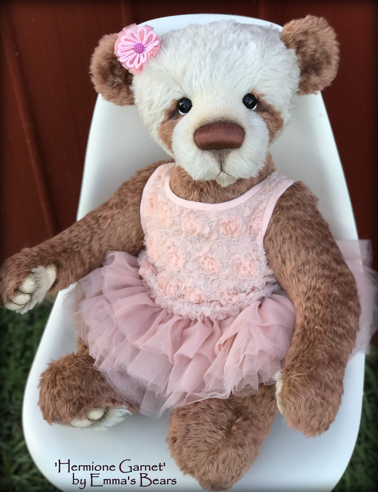 Hermione Garnet - 28" Mohair Artist Bear by Emmas Bears - OOAK