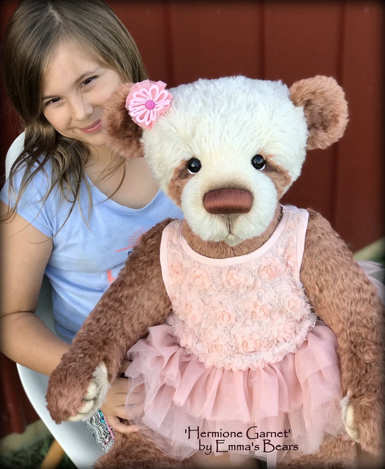 Hermione Garnet - 28" Mohair Artist Bear by Emmas Bears - OOAK