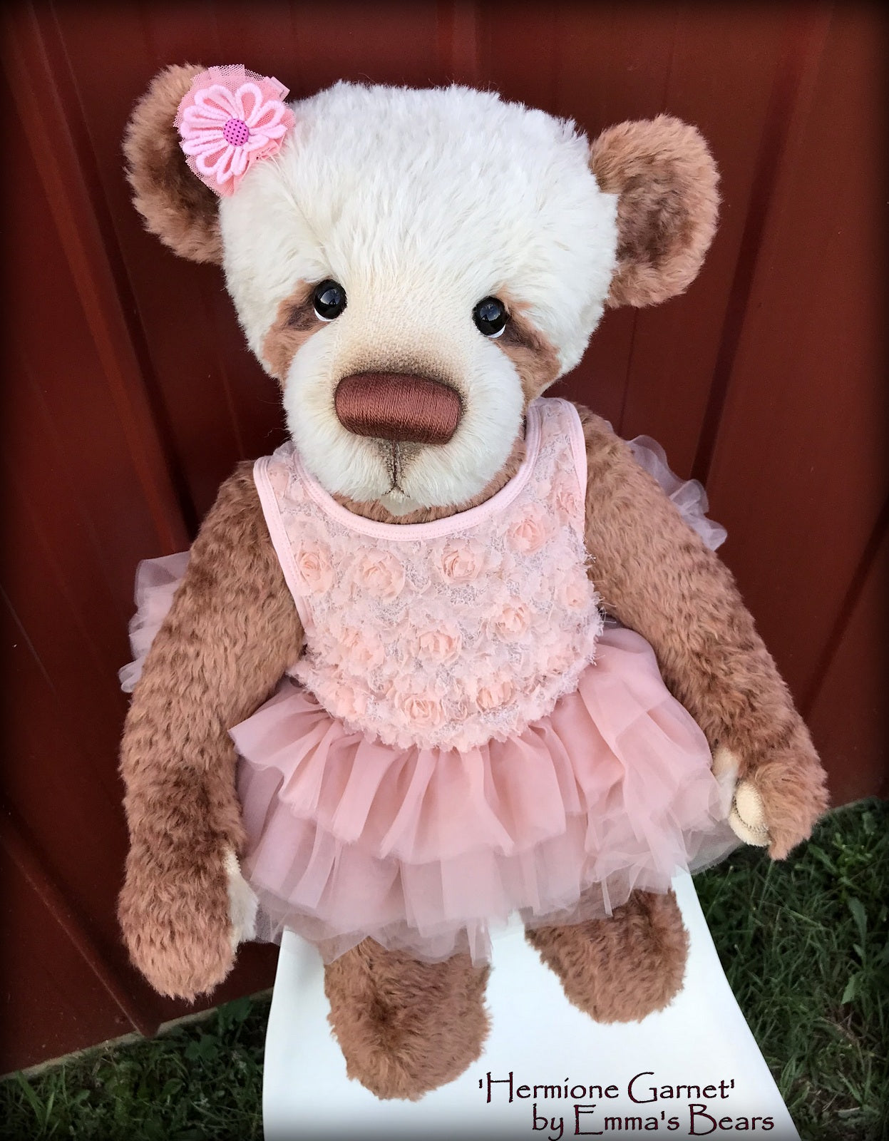 Hermione Garnet - 28" Mohair Artist Bear by Emmas Bears - OOAK