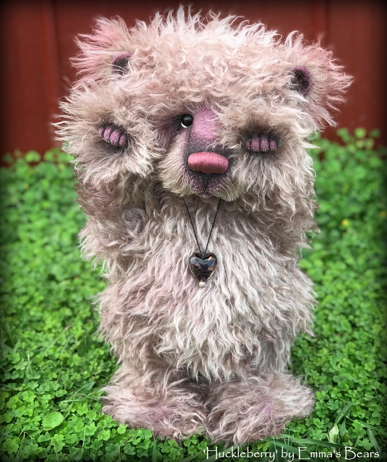 Huckleberry - 17" hand-dyed mohair Artist Bear by Emma's Bears - OOAK