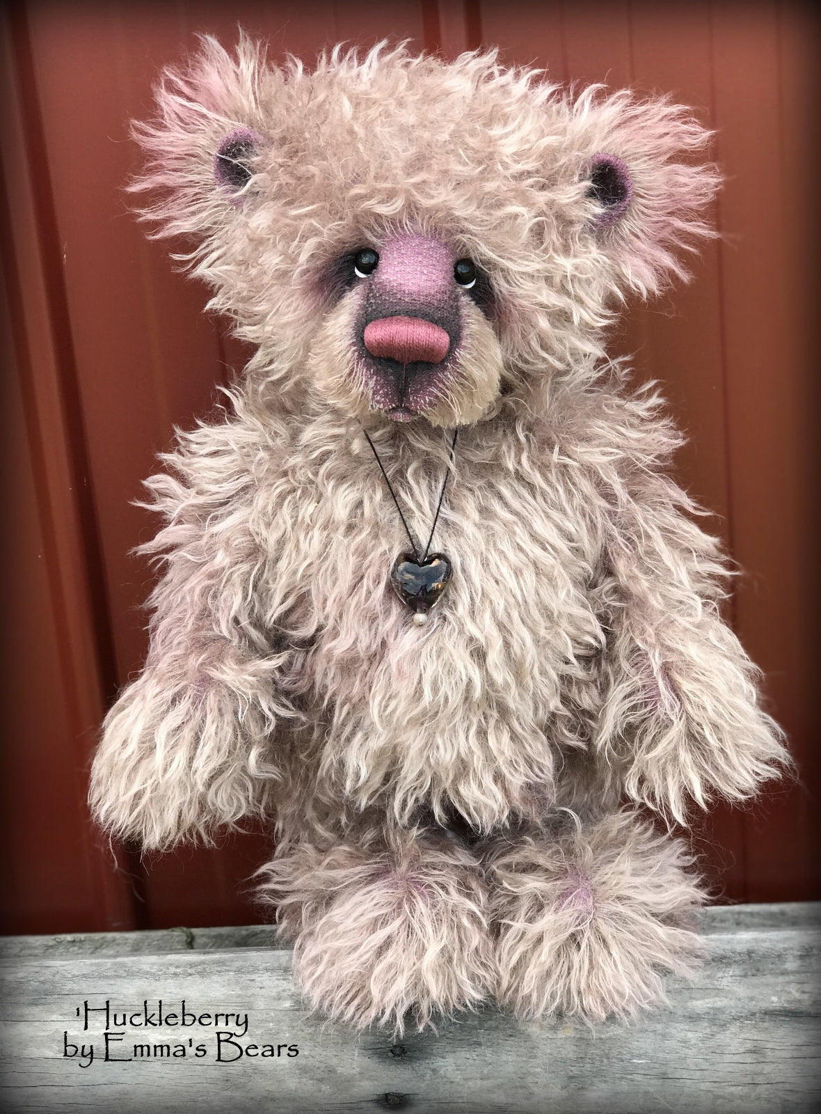 Huckleberry - 17" hand-dyed mohair Artist Bear by Emma's Bears - OOAK