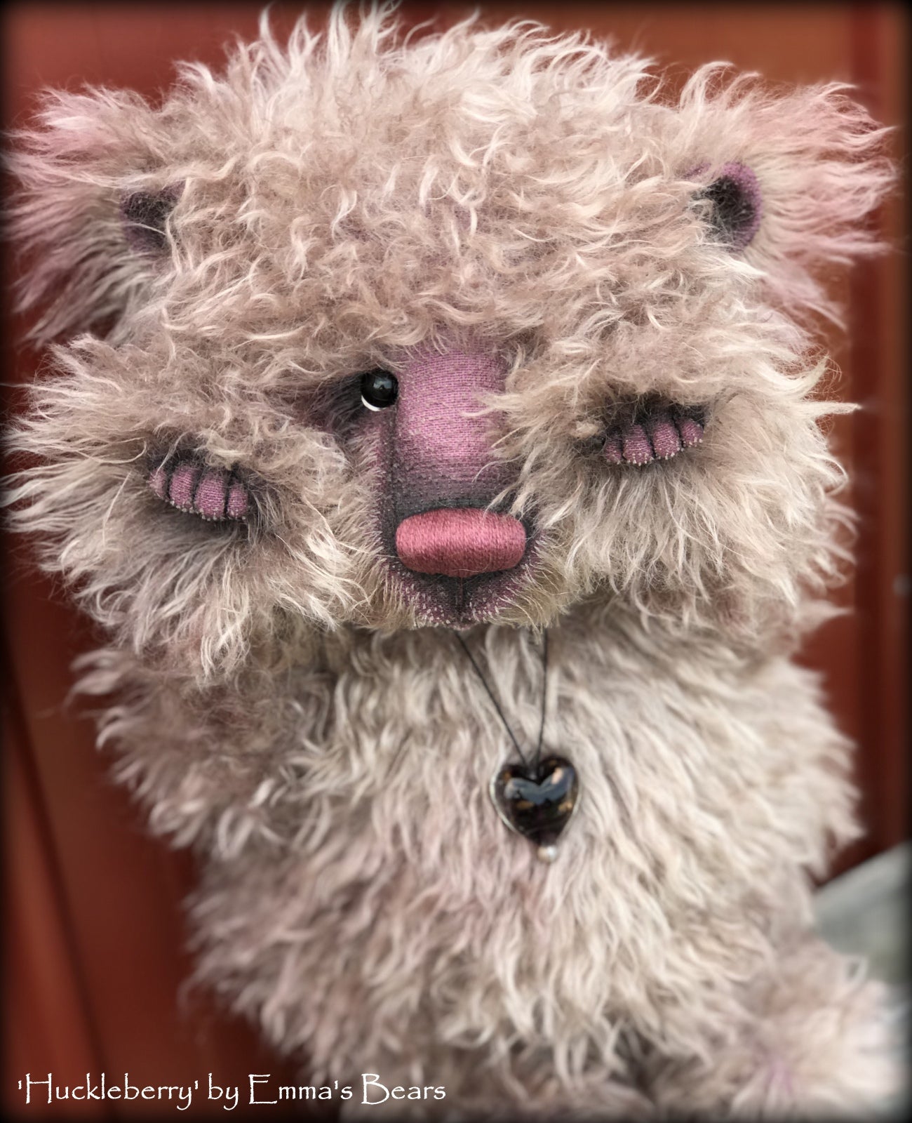 Huckleberry - 17" hand-dyed mohair Artist Bear by Emma's Bears - OOAK