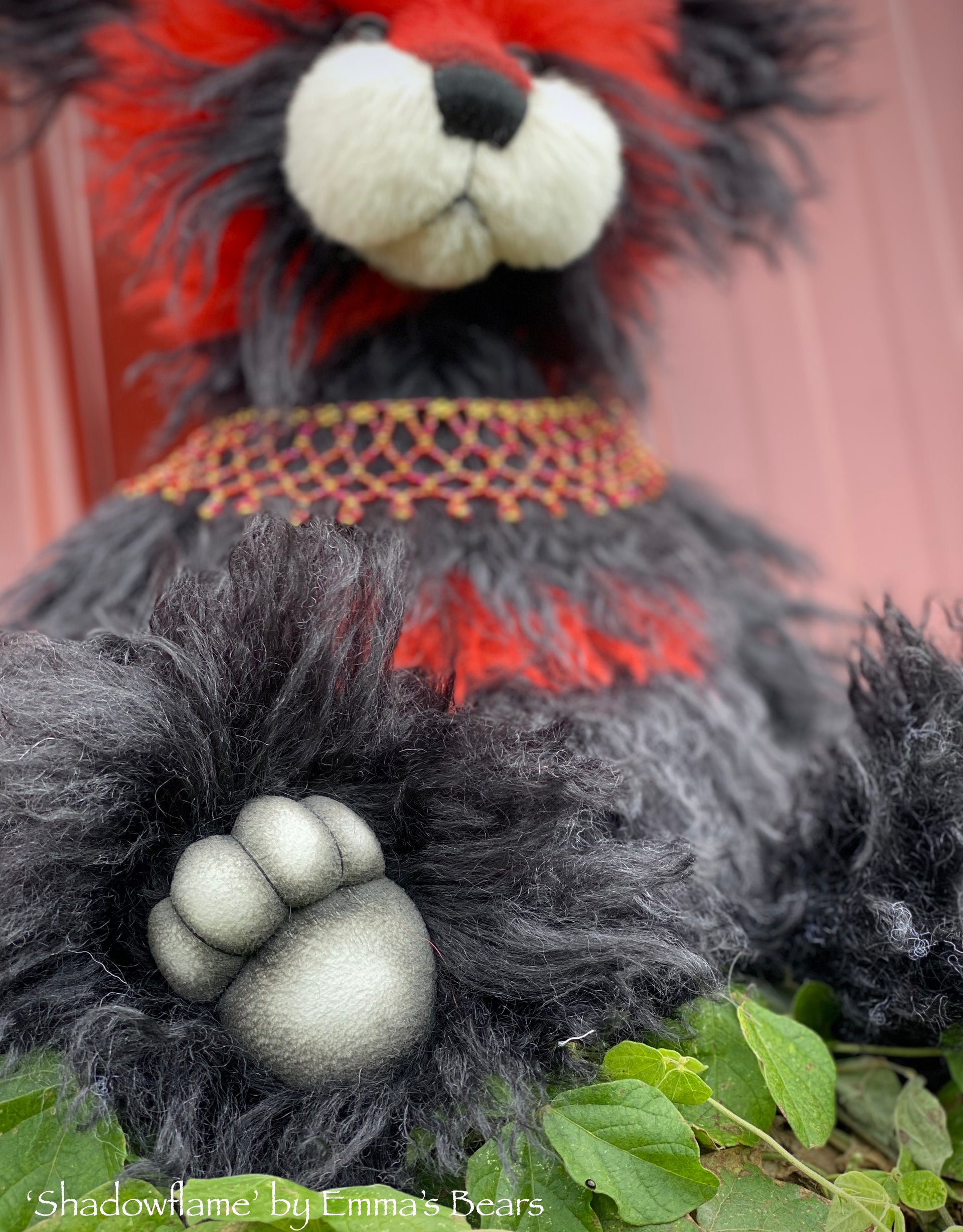 Shadowflame - 19" mohair artist panda bear by Emma's Bears  - OOAK