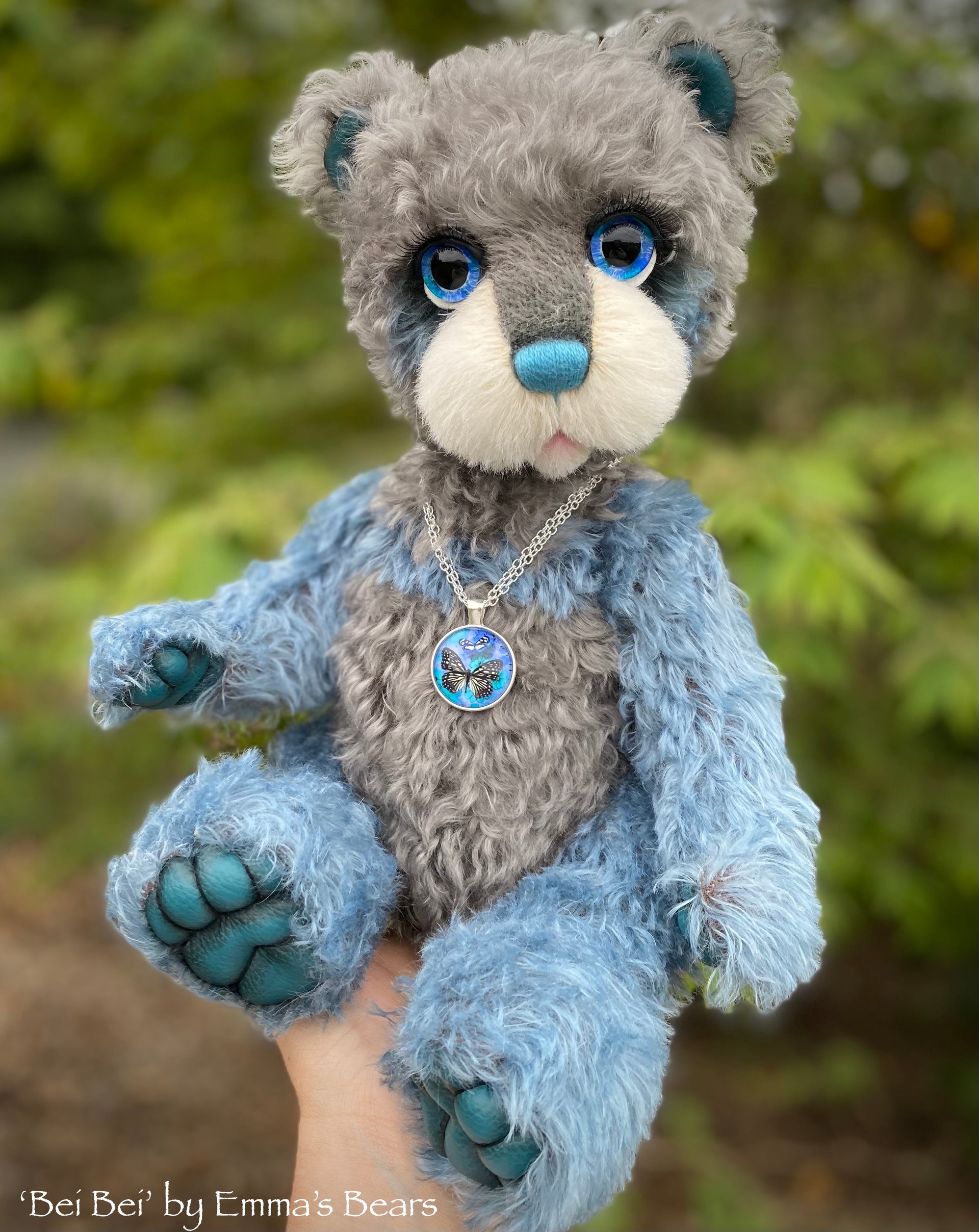 Bei Bei - 16" mohair artist panda bear by Emma's Bears  - OOAK