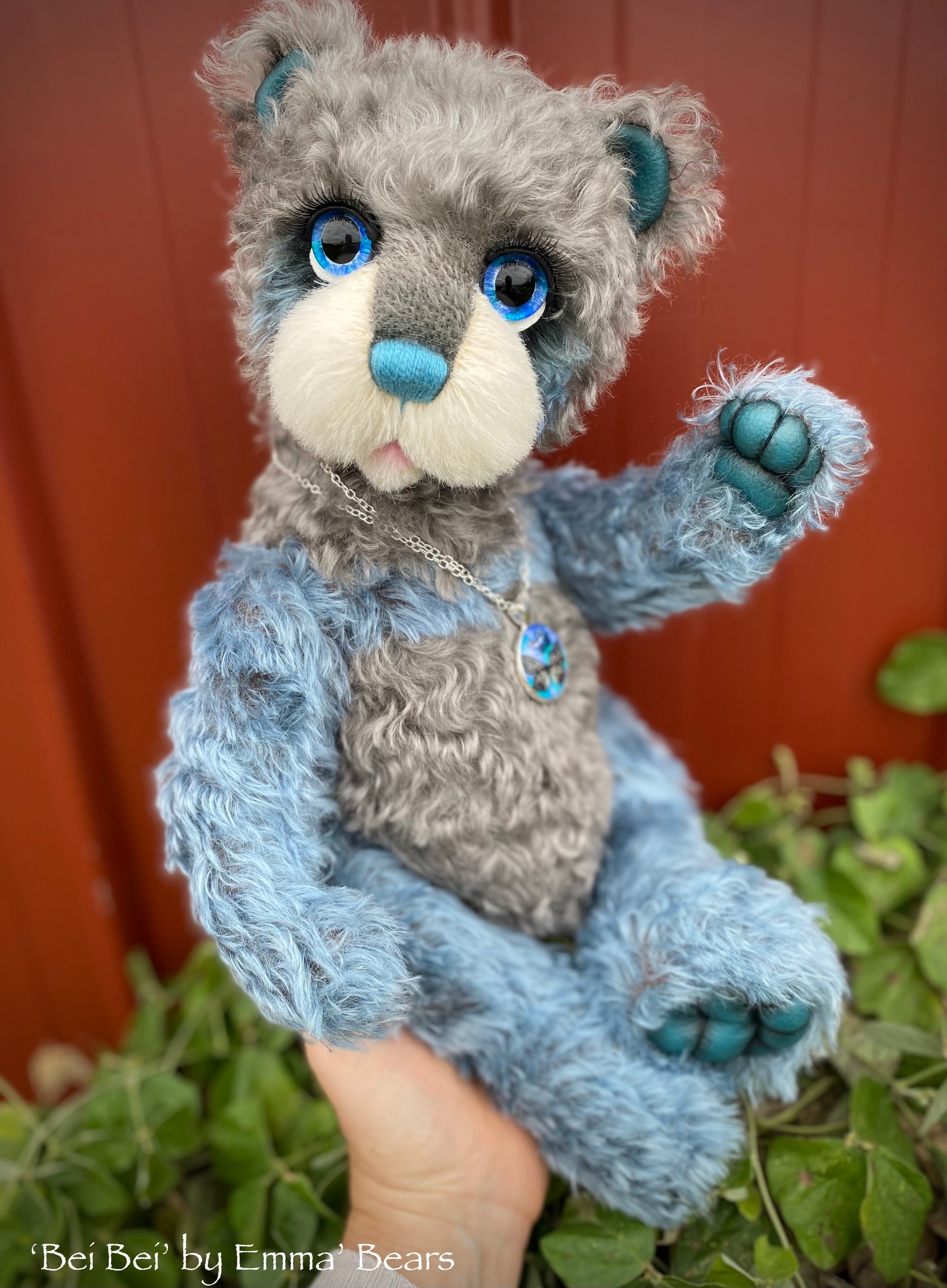 Bei Bei - 16" mohair artist panda bear by Emma's Bears  - OOAK