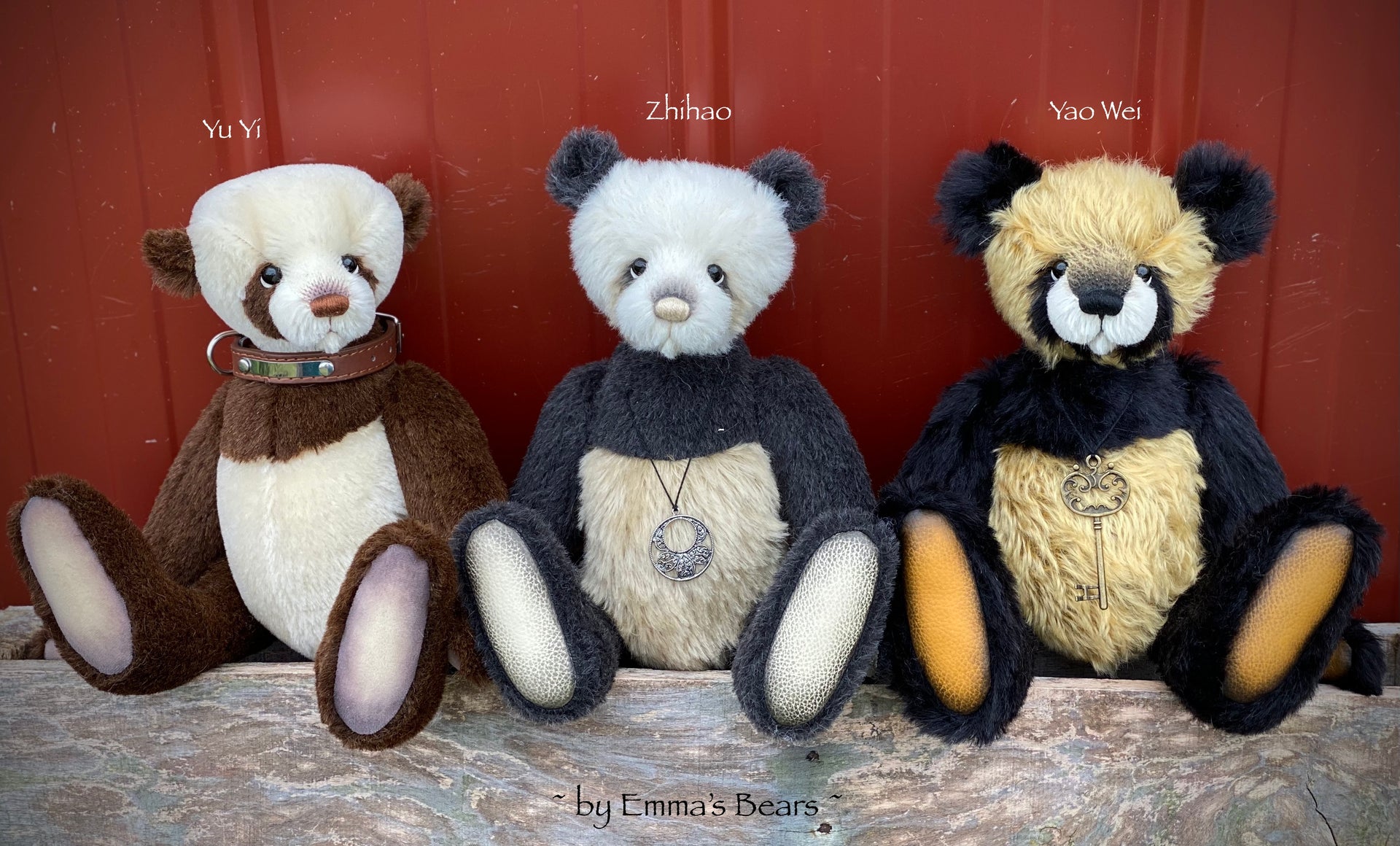 Yao Wei - 13" mohair artist panda bear  - OOAK by Emma's Bears