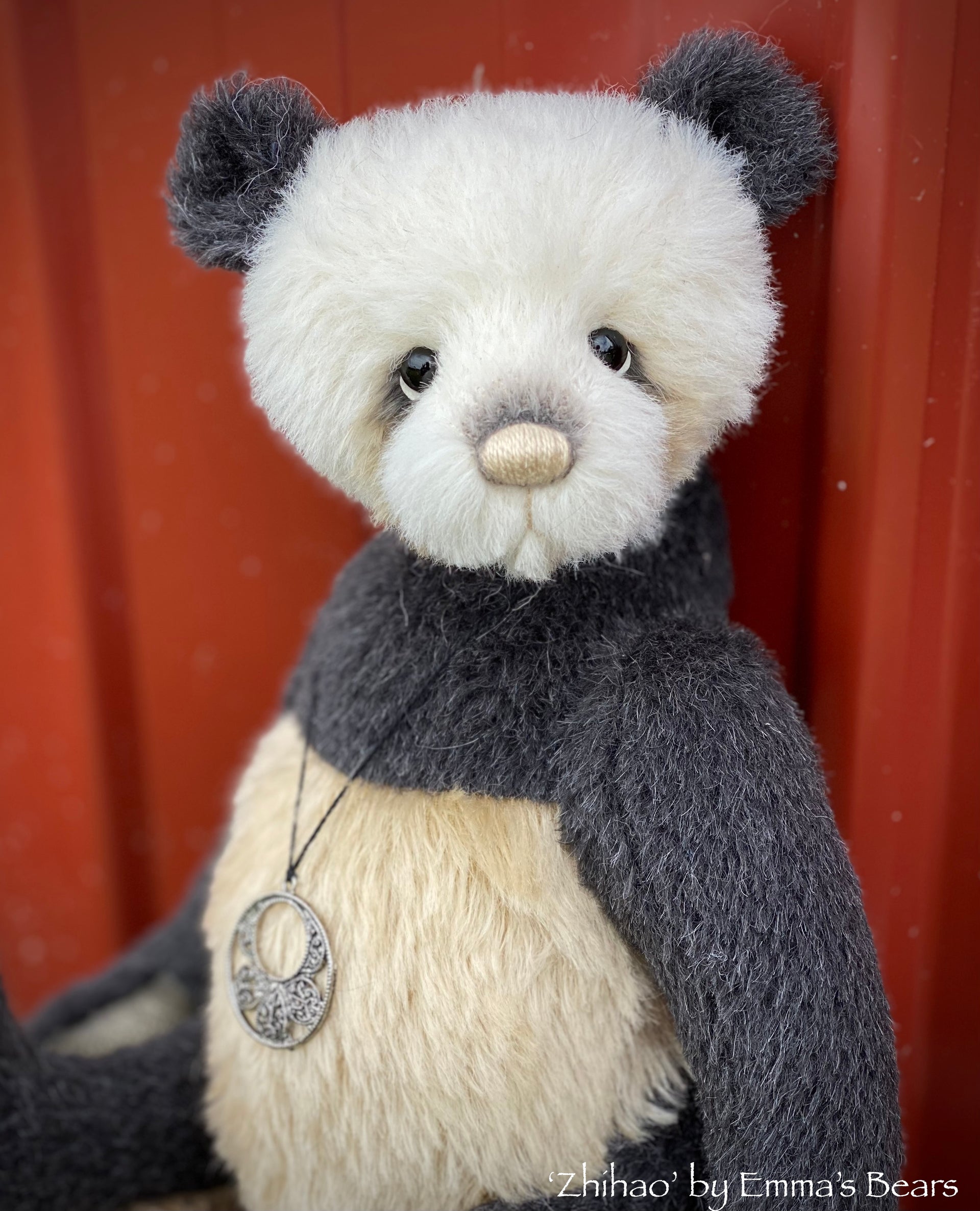 Zhihao - 13" mohair artist panda bear  - OOAK by Emma's Bears