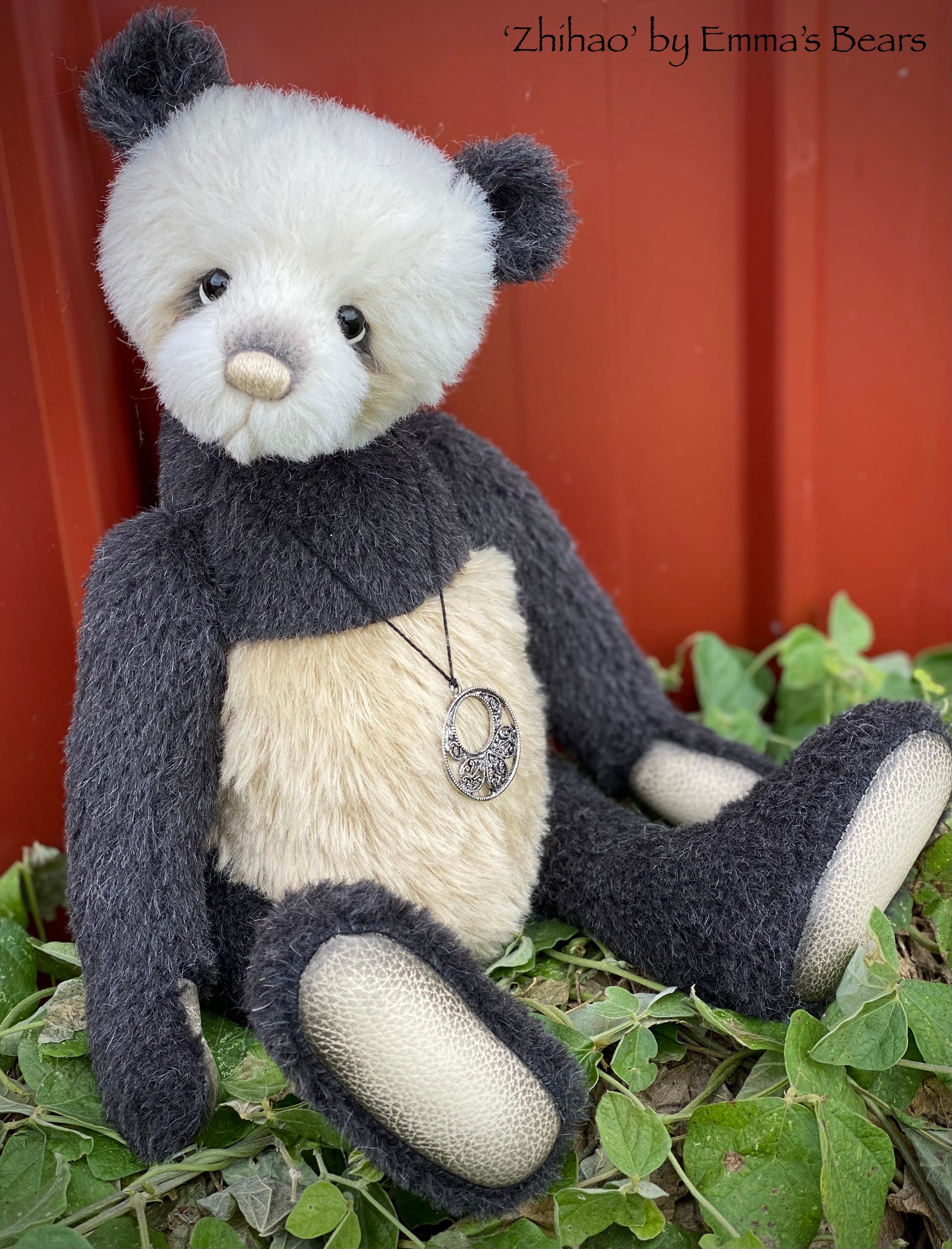 Zhihao - 13" mohair artist panda bear  - OOAK by Emma's Bears