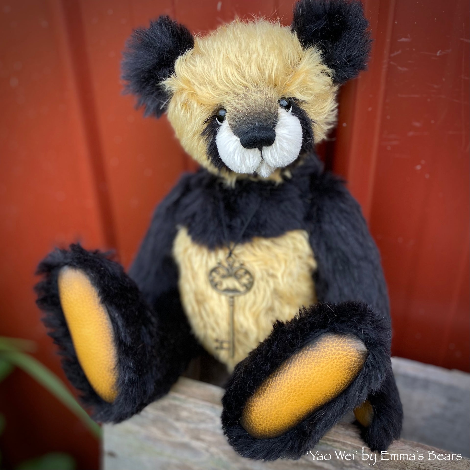 Yao Wei - 13" mohair artist panda bear  - OOAK by Emma's Bears