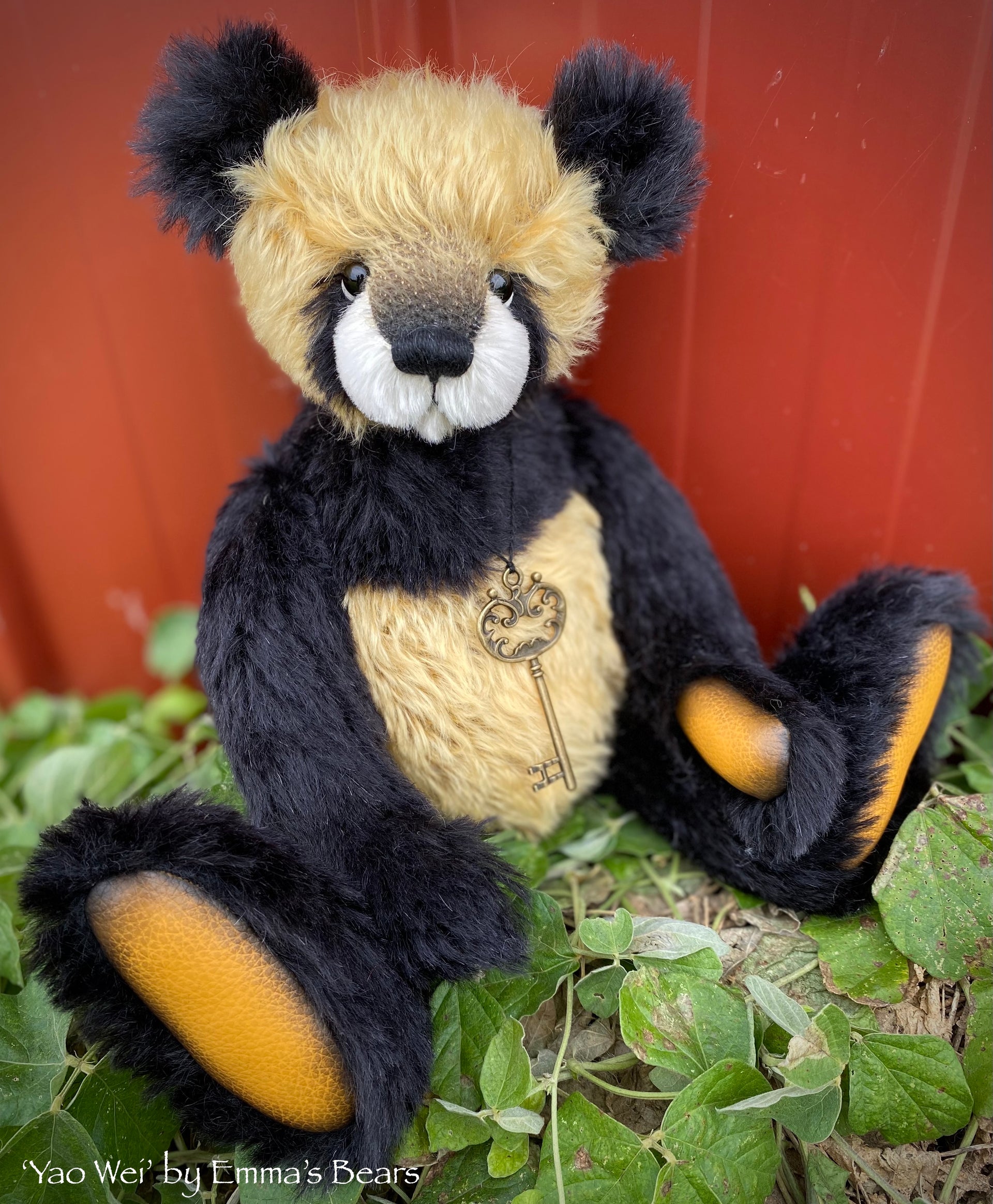 Yao Wei - 13" mohair artist panda bear  - OOAK by Emma's Bears