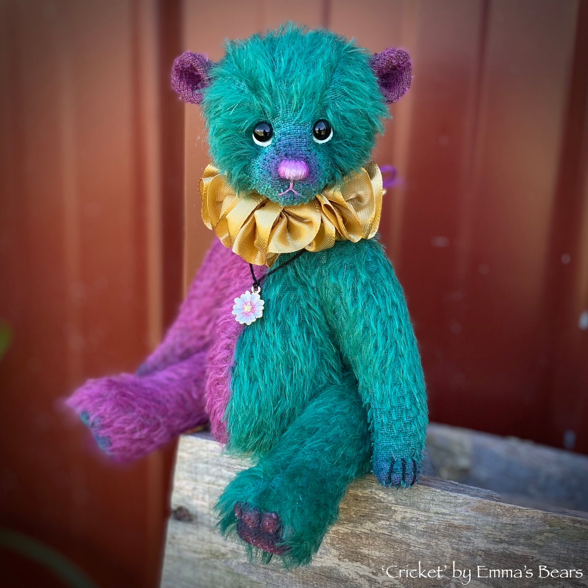 Cricket - 8" Two Tone Mohair Artist Bear by Emma's Bears - OOAK