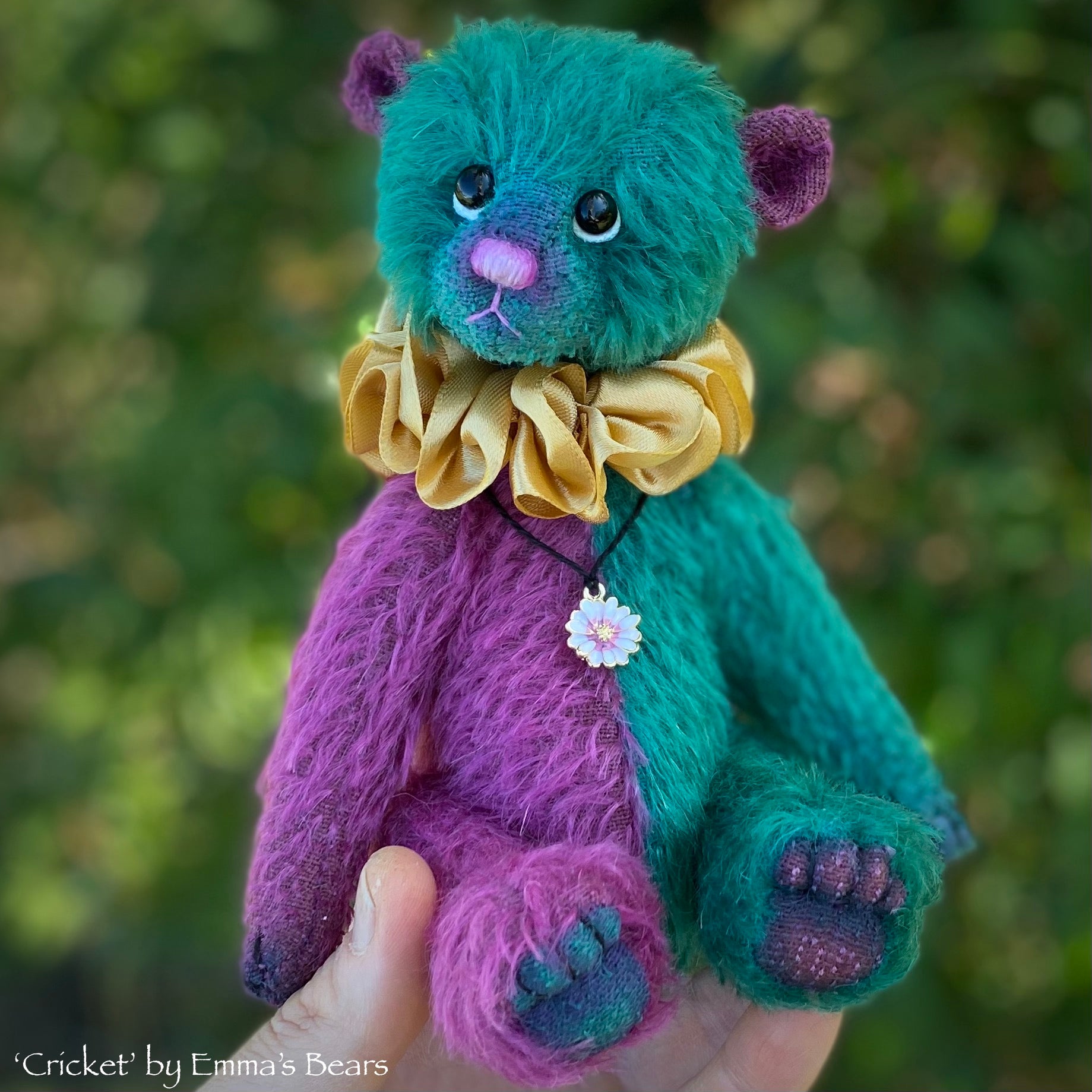 Cricket - 8" Two Tone Mohair Artist Bear by Emma's Bears - OOAK