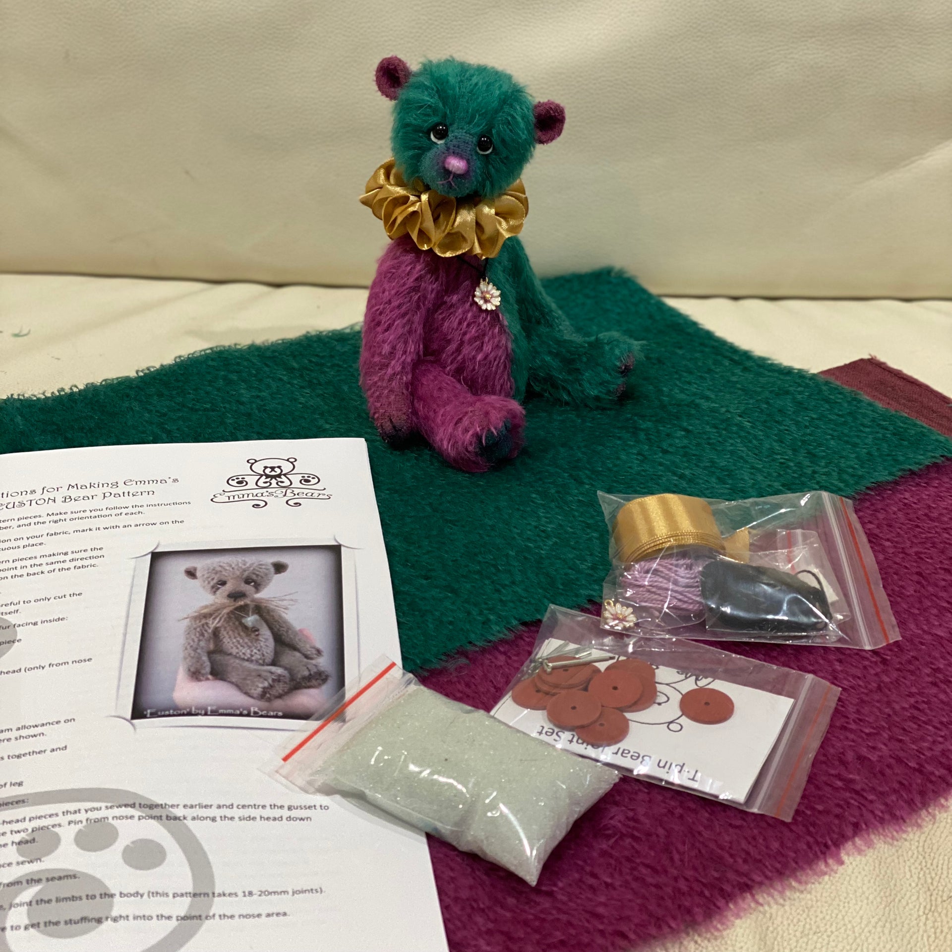 KITS - 8" Cricket Mohair Artist Bear by Emmas Bears